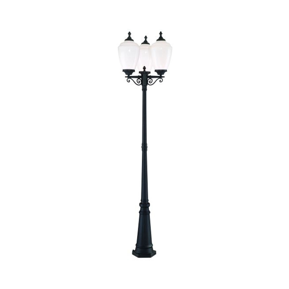 Acorn 1 Light 91 inch Matte Black Exterior Post Combo