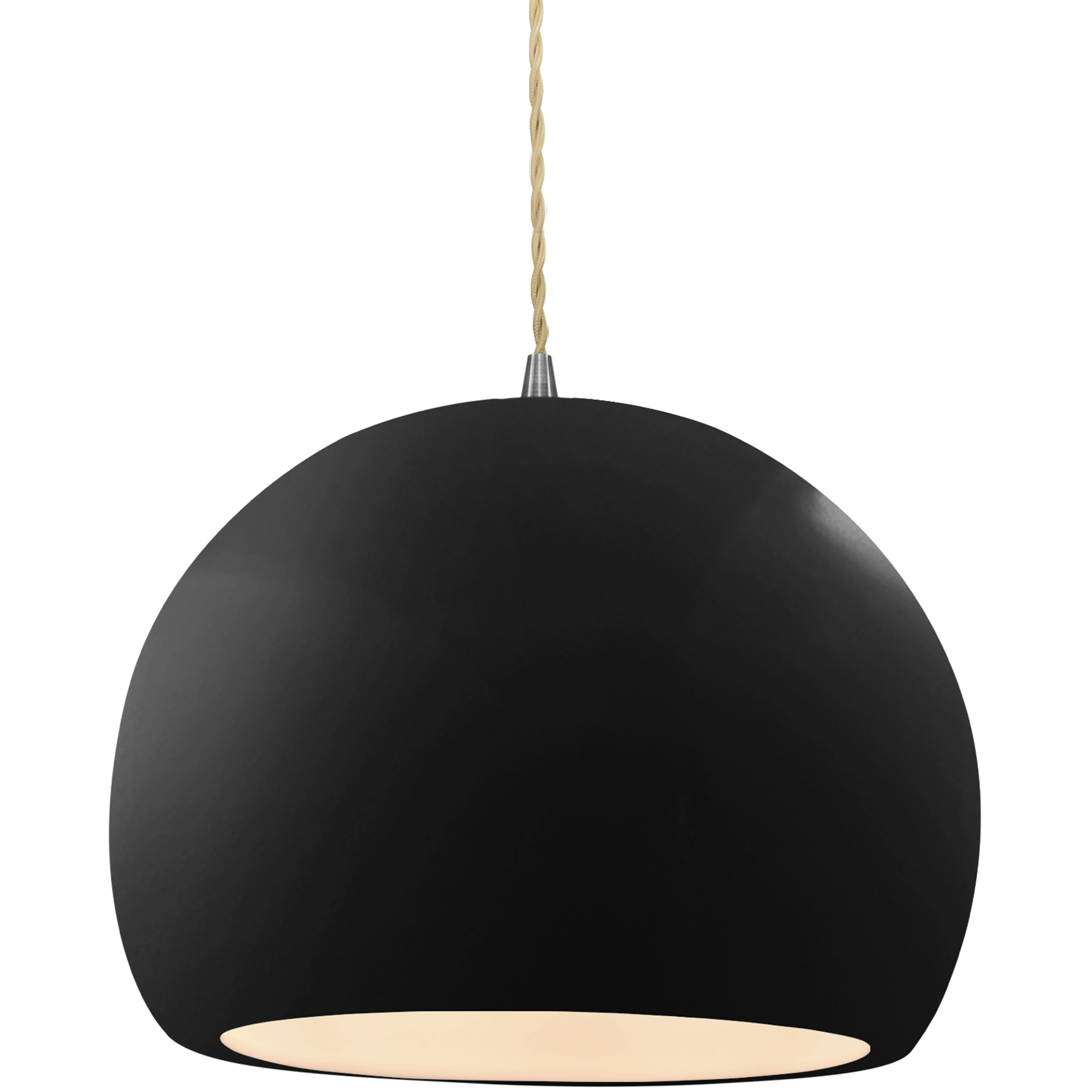 Radiance LED 12.25 inch Gloss Black and Matte White and Brushed Nickel Pendant Ceiling Light