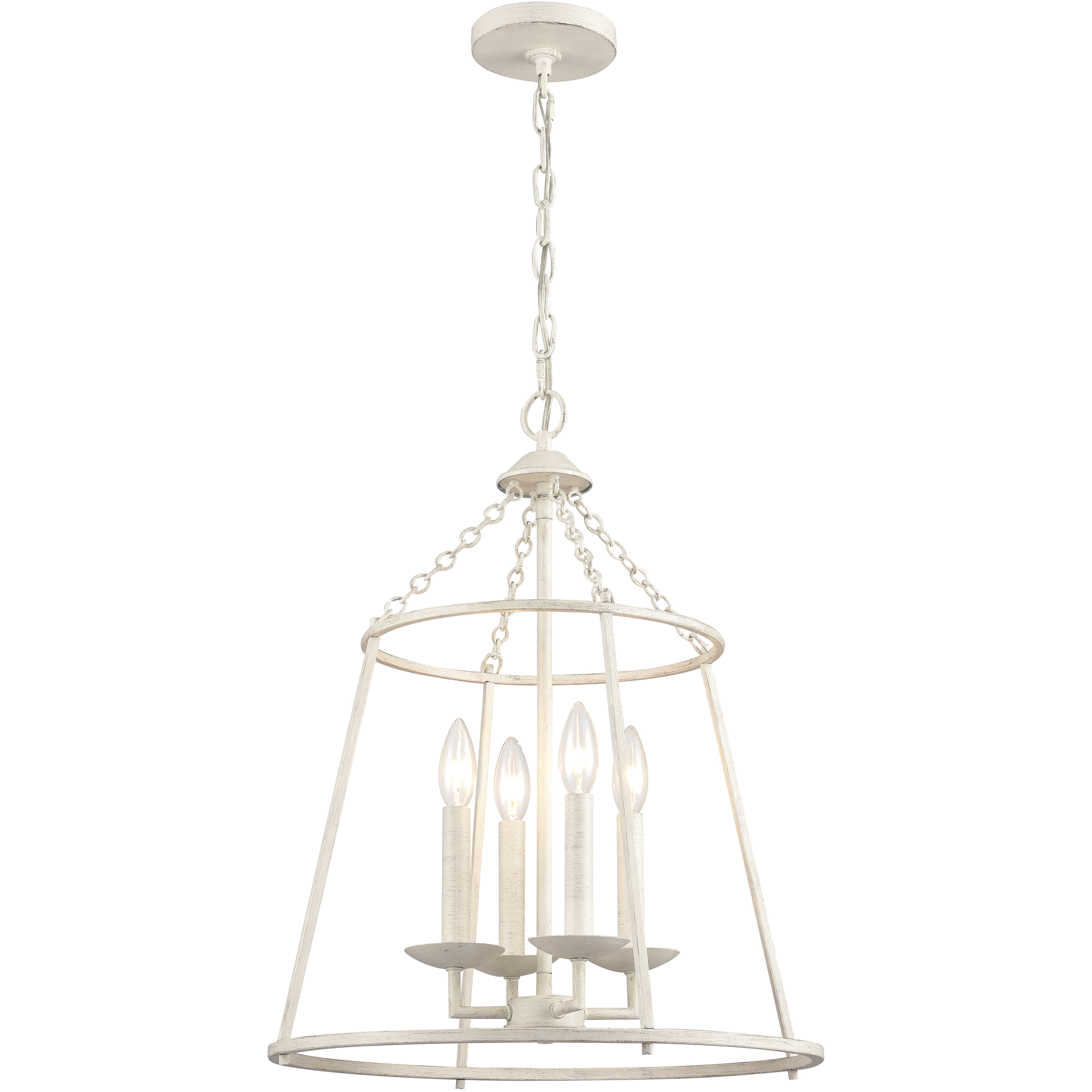 Joanie 4 Light 17.25 inch Antique White Pendant Ceiling Light