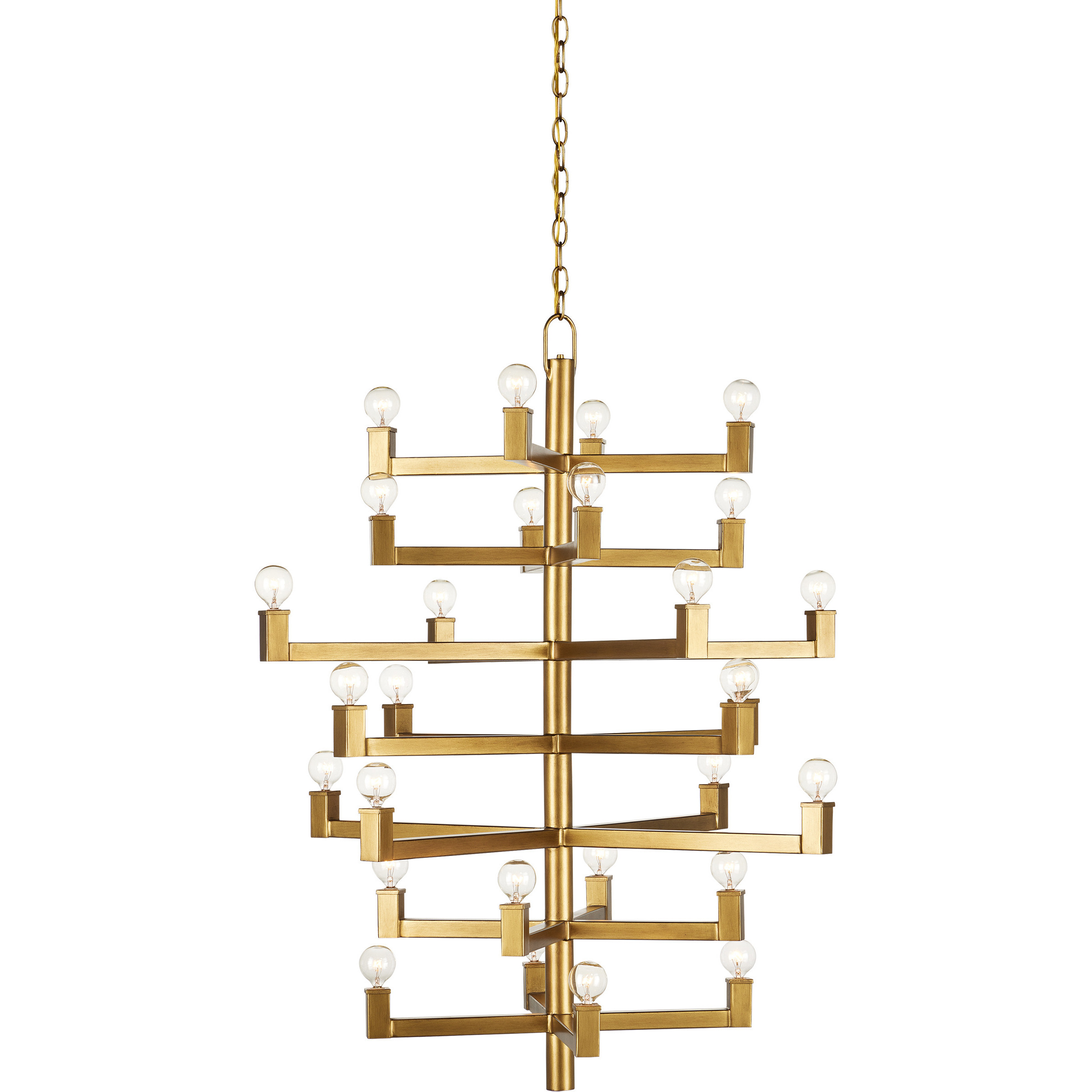 Andre 28 Light 32.5 inch Brass Chandelier Ceiling Light