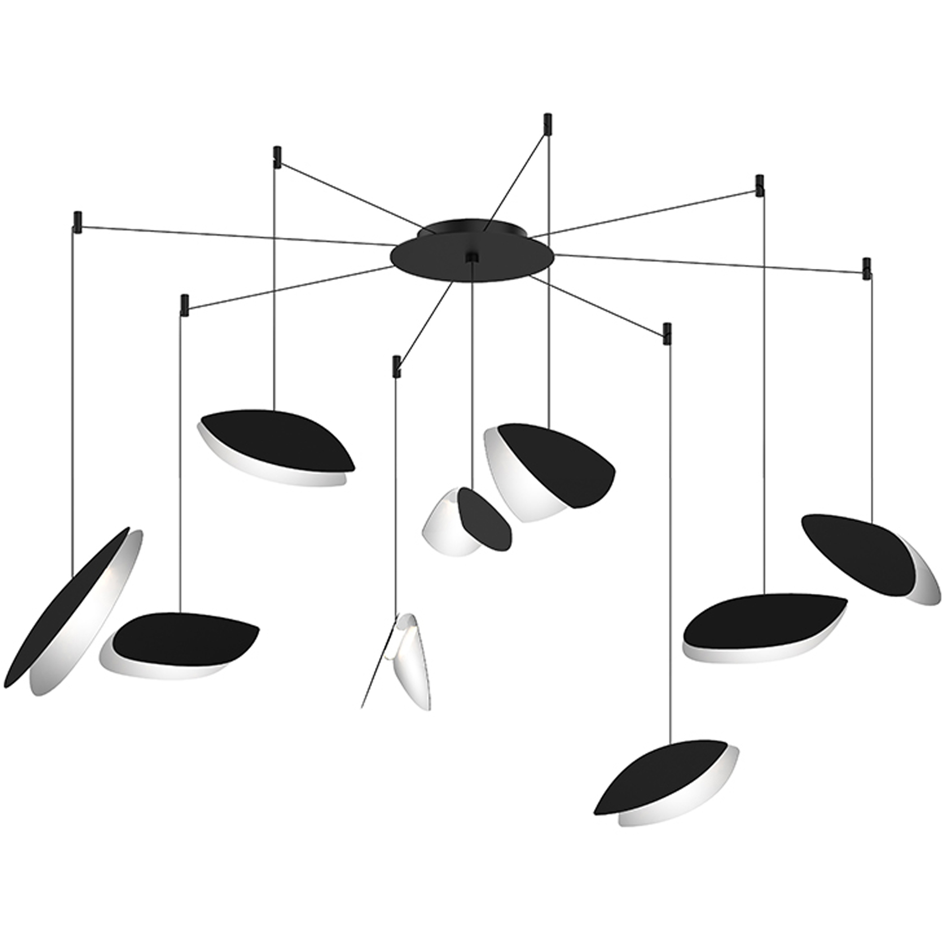 Papillons LED 24 inch Satin Black Pendant Ceiling Light