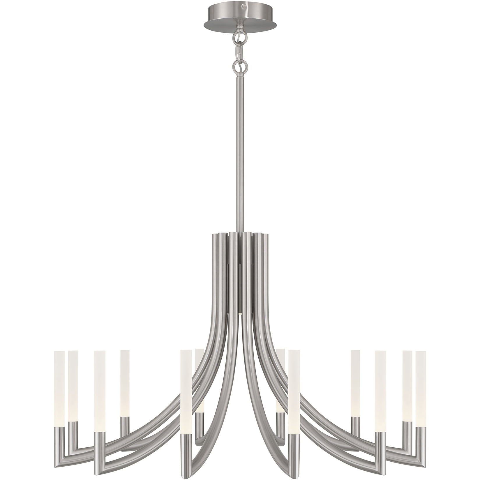 Olette 12 Light 36 inch Satin Nickel Chandelier Ceiling Light