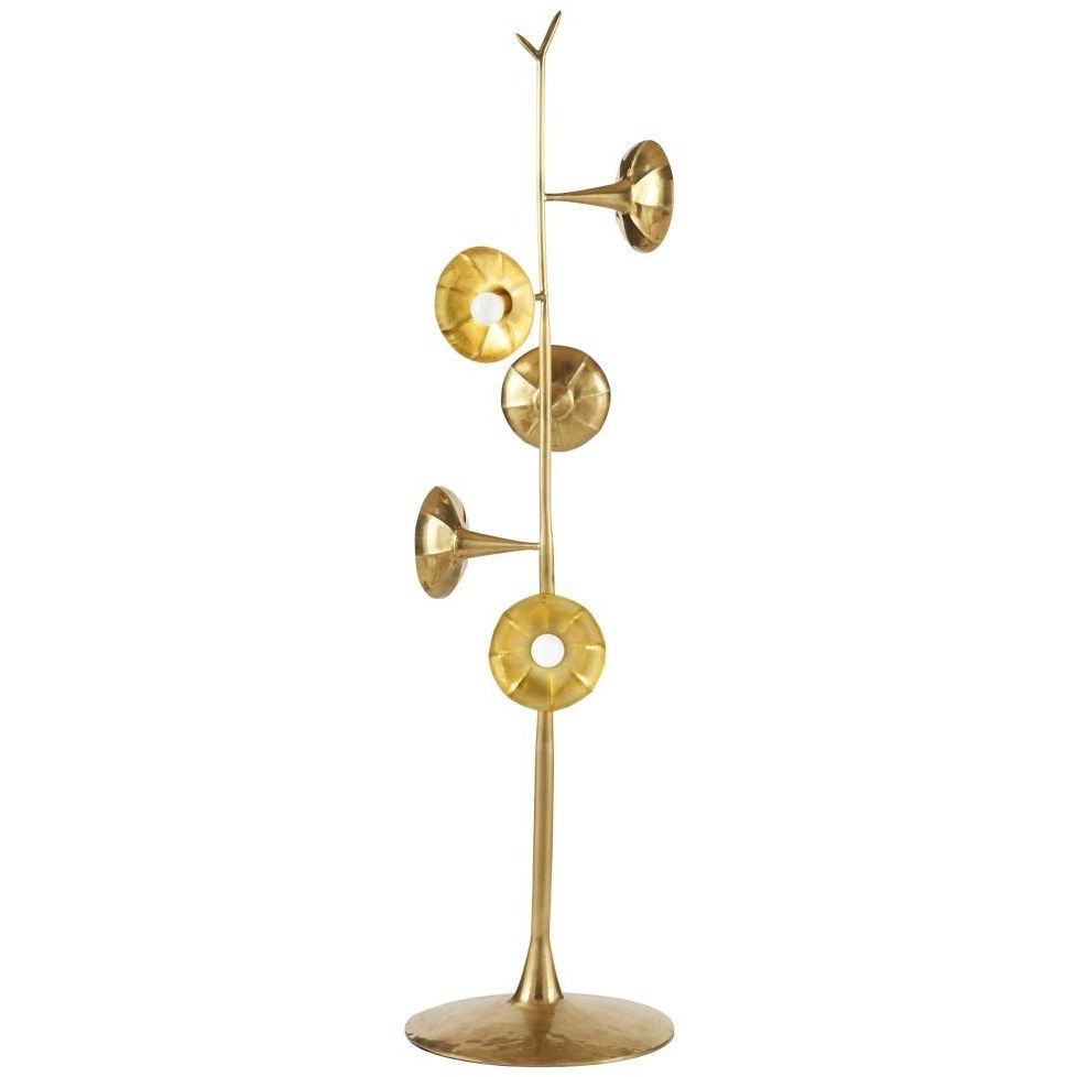 Coltrane 25 watt Antique Brass Floor Lamp Portable Light