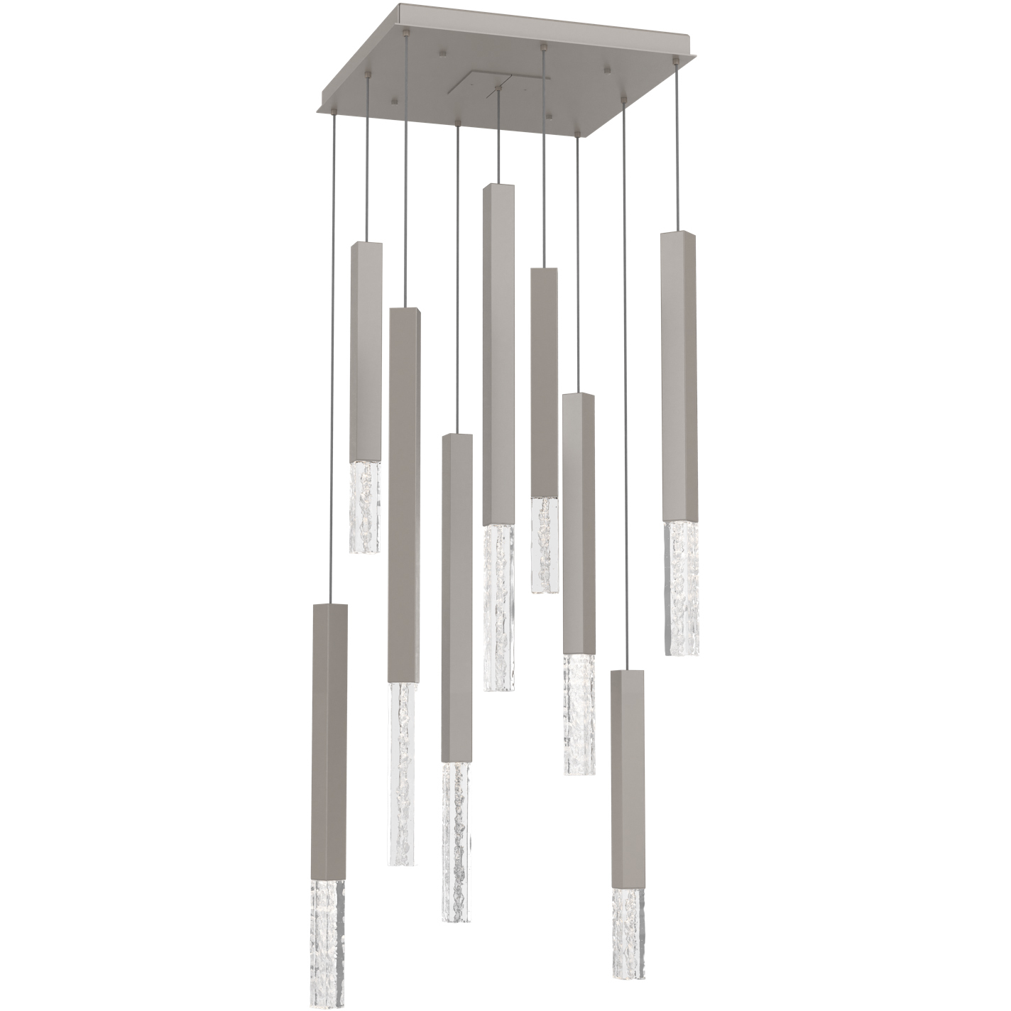 Axis XL LED Metallic Beige Silver Multi-Pendant Ceiling Light in 2700K LED