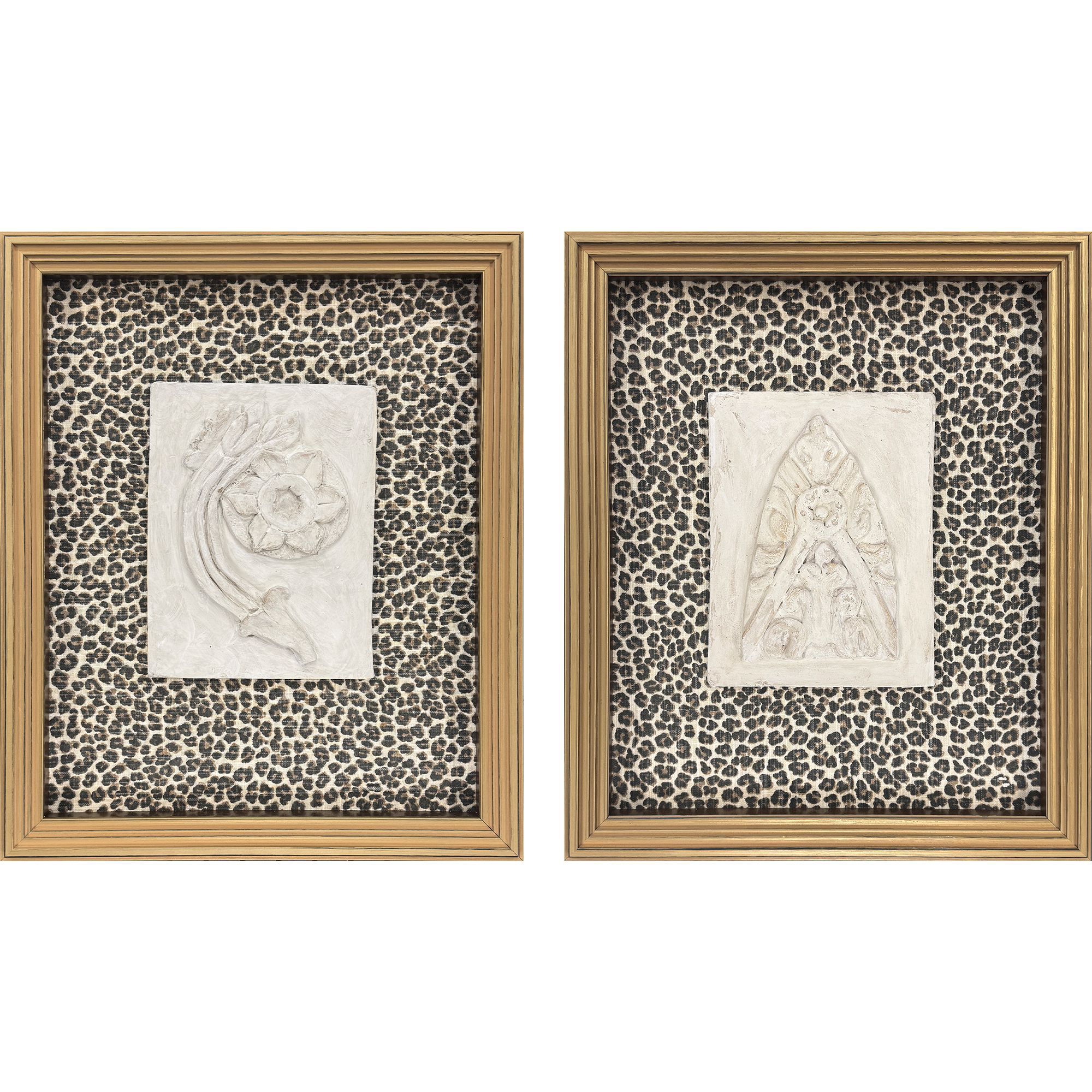 Motif I Black and Beige and Brown and Neutral Framed Art