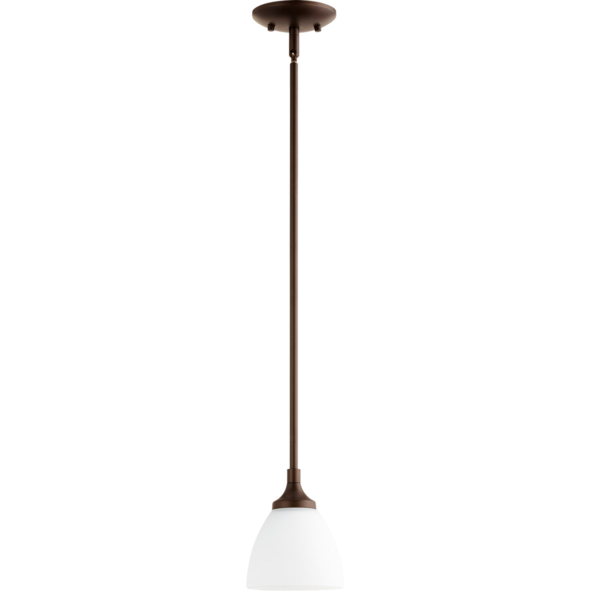 Enclave 1 Light 5.5 inch Oiled Bronze Mini Pendant Ceiling Light in Satin Opal