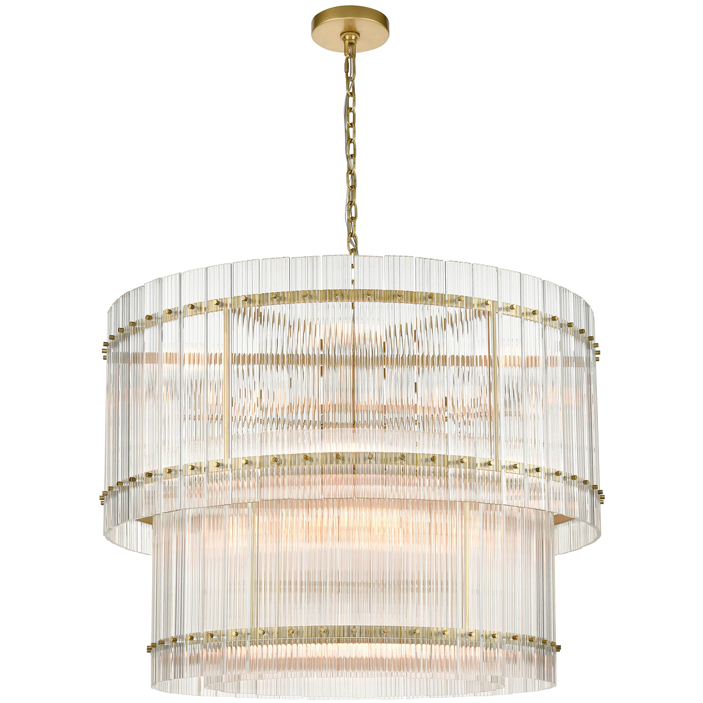 Zeev Lighting CD10395/16/AGB Allure 16 Light 36 inch Aged Brass Drum