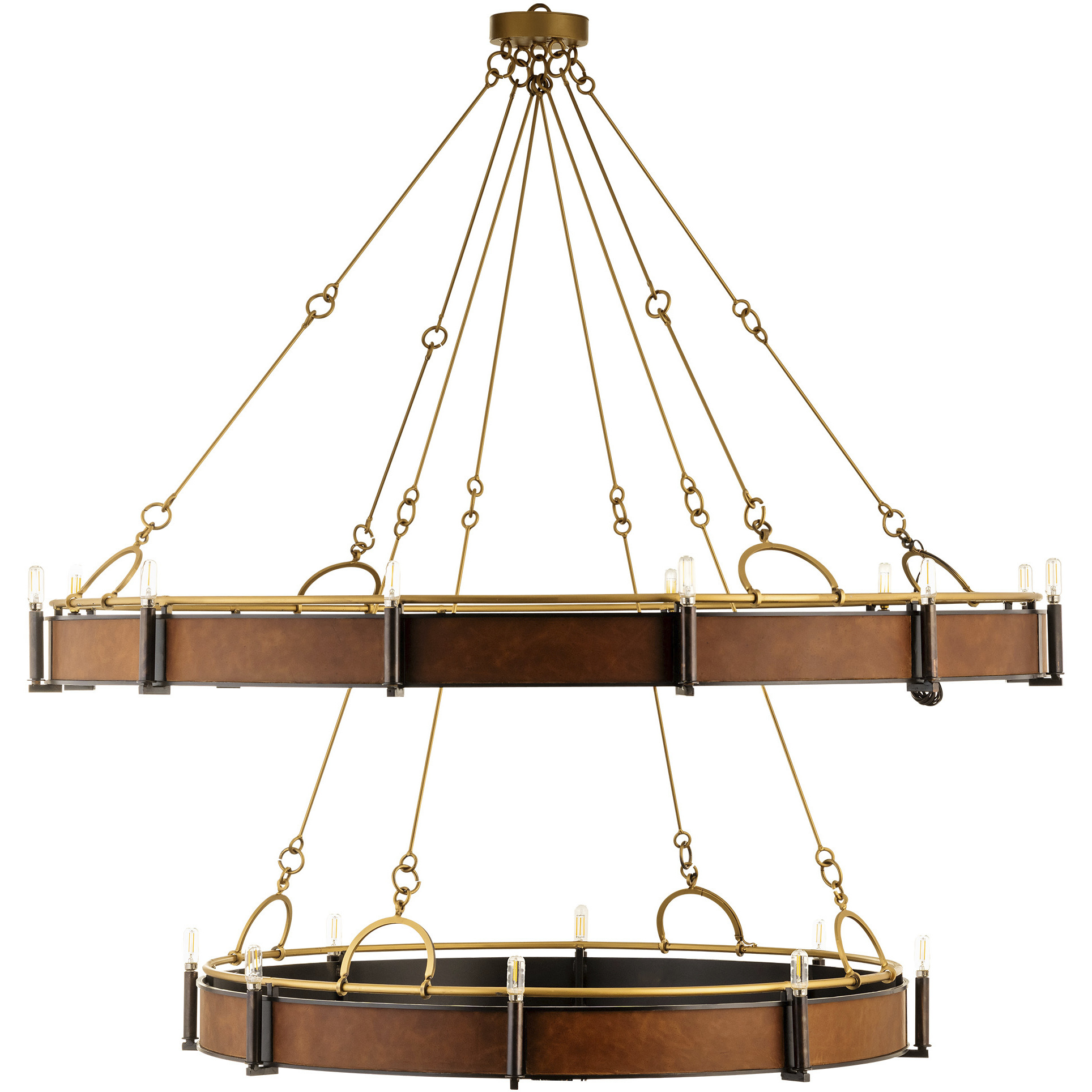 Hill Country 20 Light Darkened Bronze and Brass Chandelier Ceiling Light