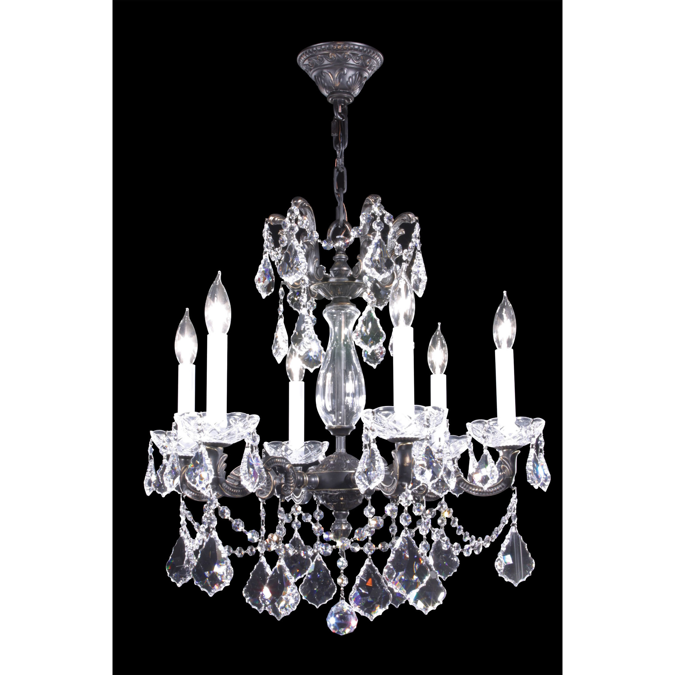 Madrid Cast Brass 8 Light Antique Bronze Chandelier Ceiling Light