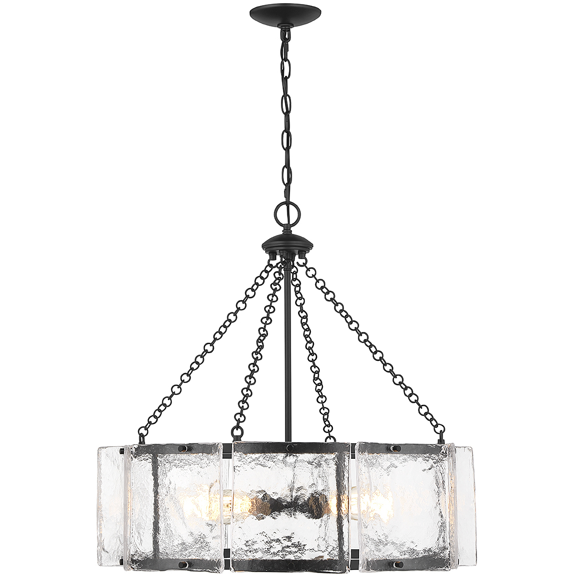 Genry 5 Light 26 inch Matte Black Pendant Ceiling Light
