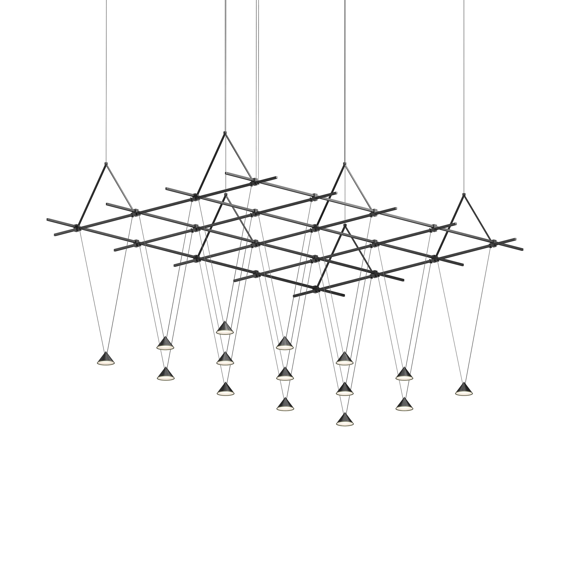 Suspenders LED 73 inch Satin Black Suspension Ceiling Light