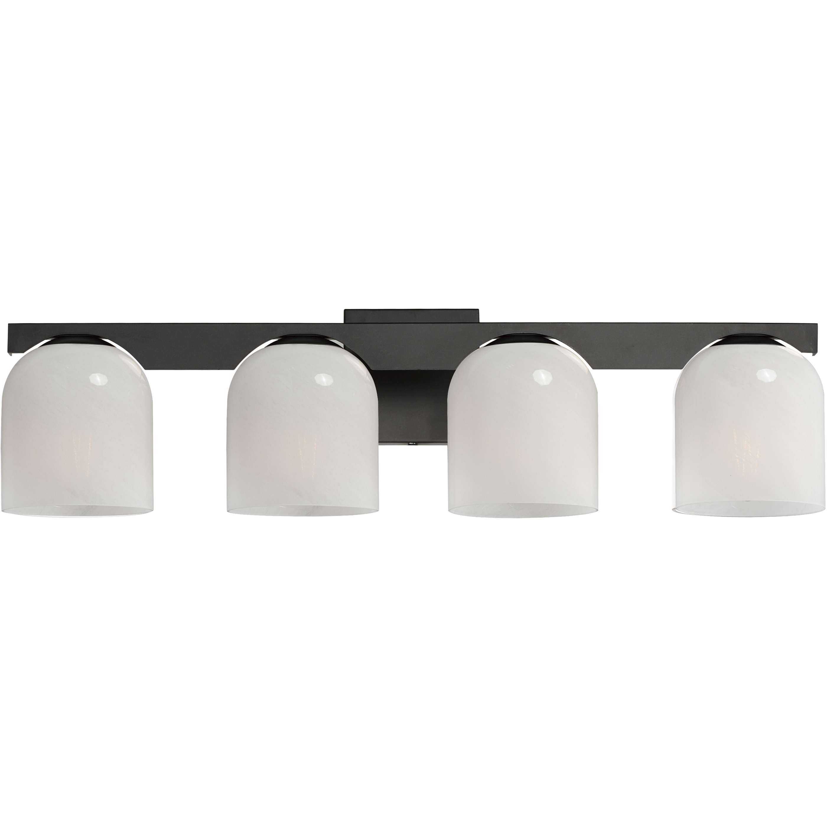 Scoop LED 29.5 inch Black Bath Vanity Wall Light in Marble