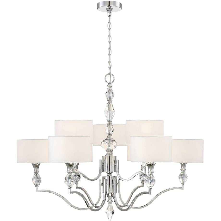 Evi 9 Light 34.5 inch Chrome Chandelier Ceiling Light