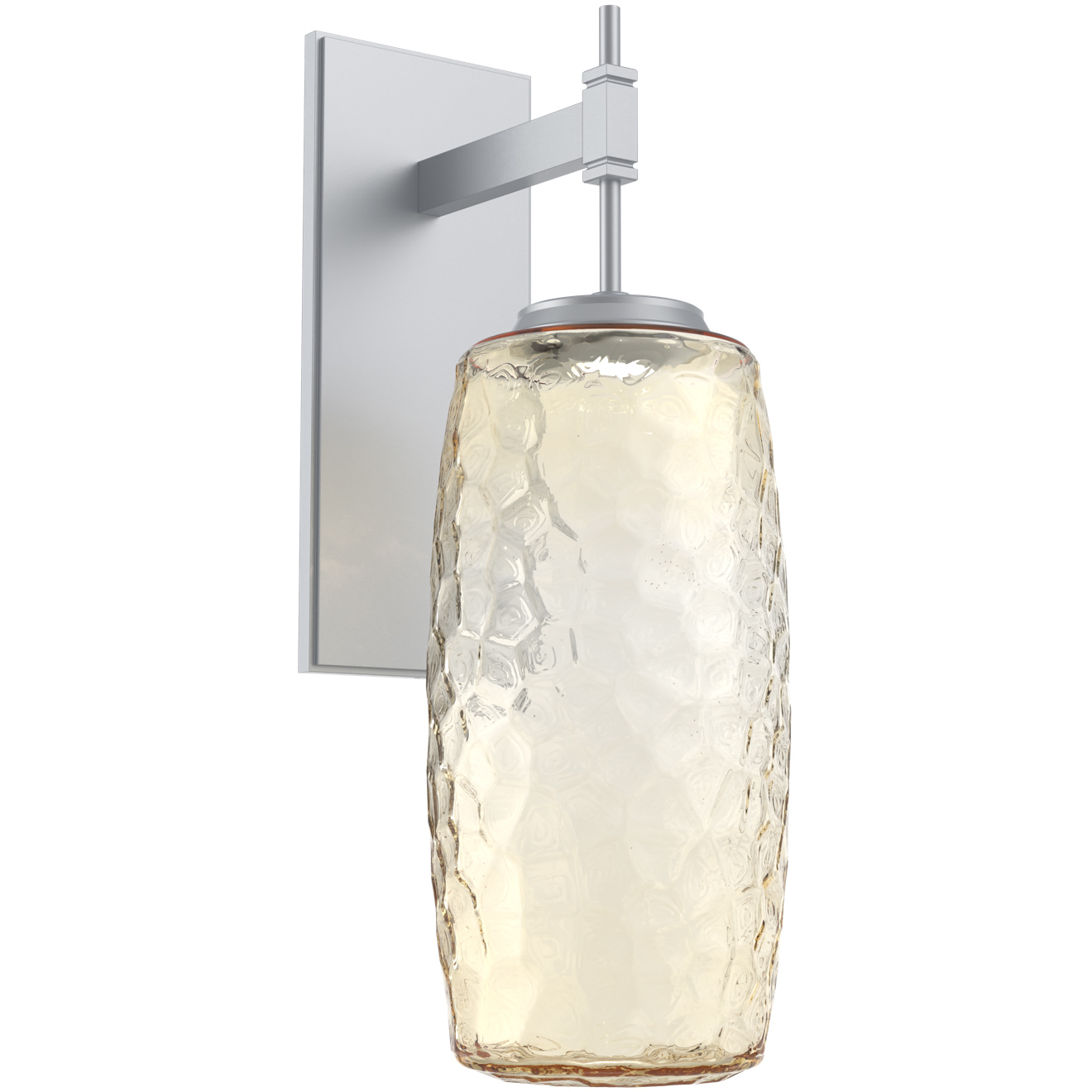 Vessel LED Classic Silver Tempo Sconce Wall Light in Amber, 2700K LED, Large