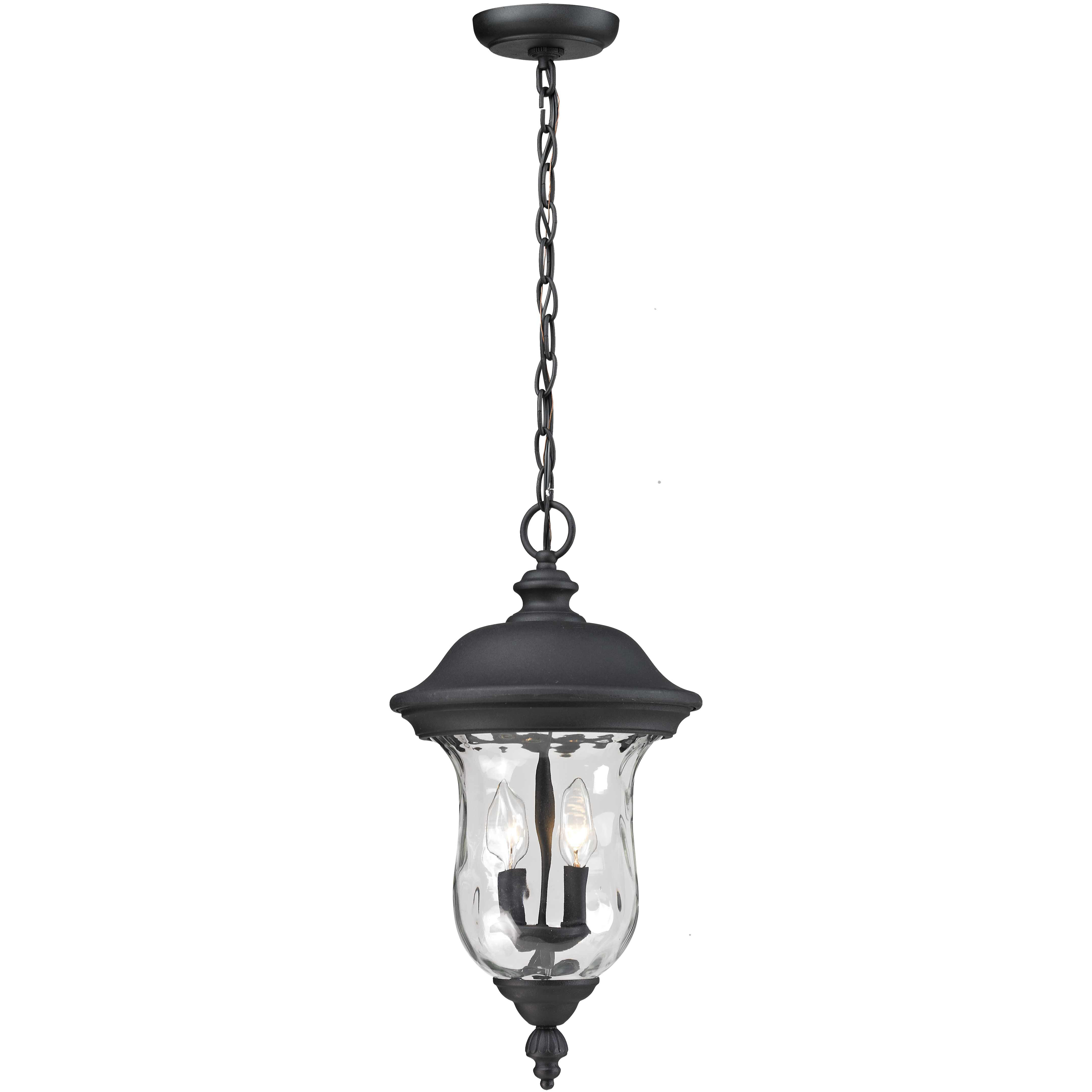 Armstrong 3 Light 12.38 inch Black Outdoor Chain Mount Ceiling Fixture