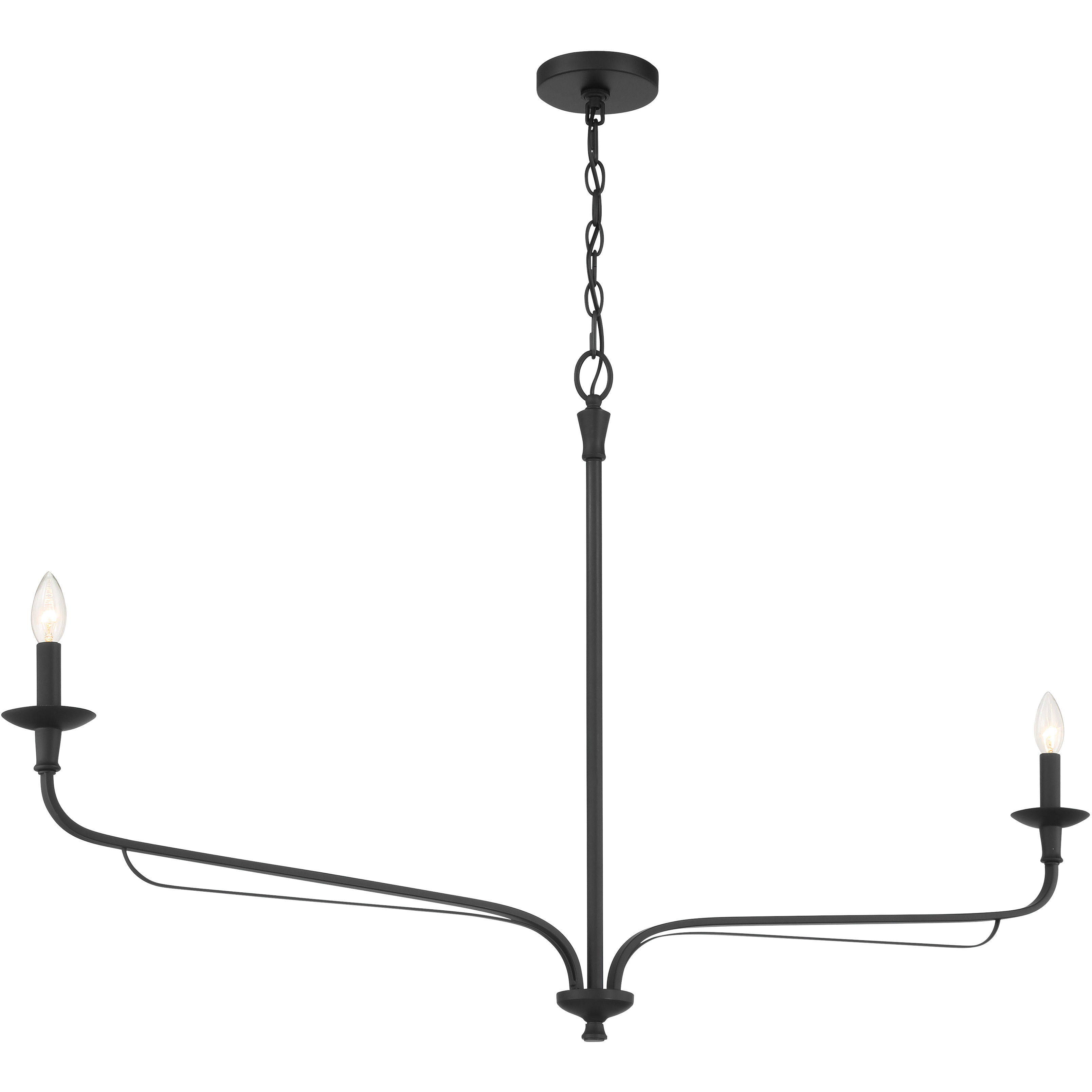 Velena 2 Light 7.5 inch Dark Matte Black Chandelier Ceiling Light