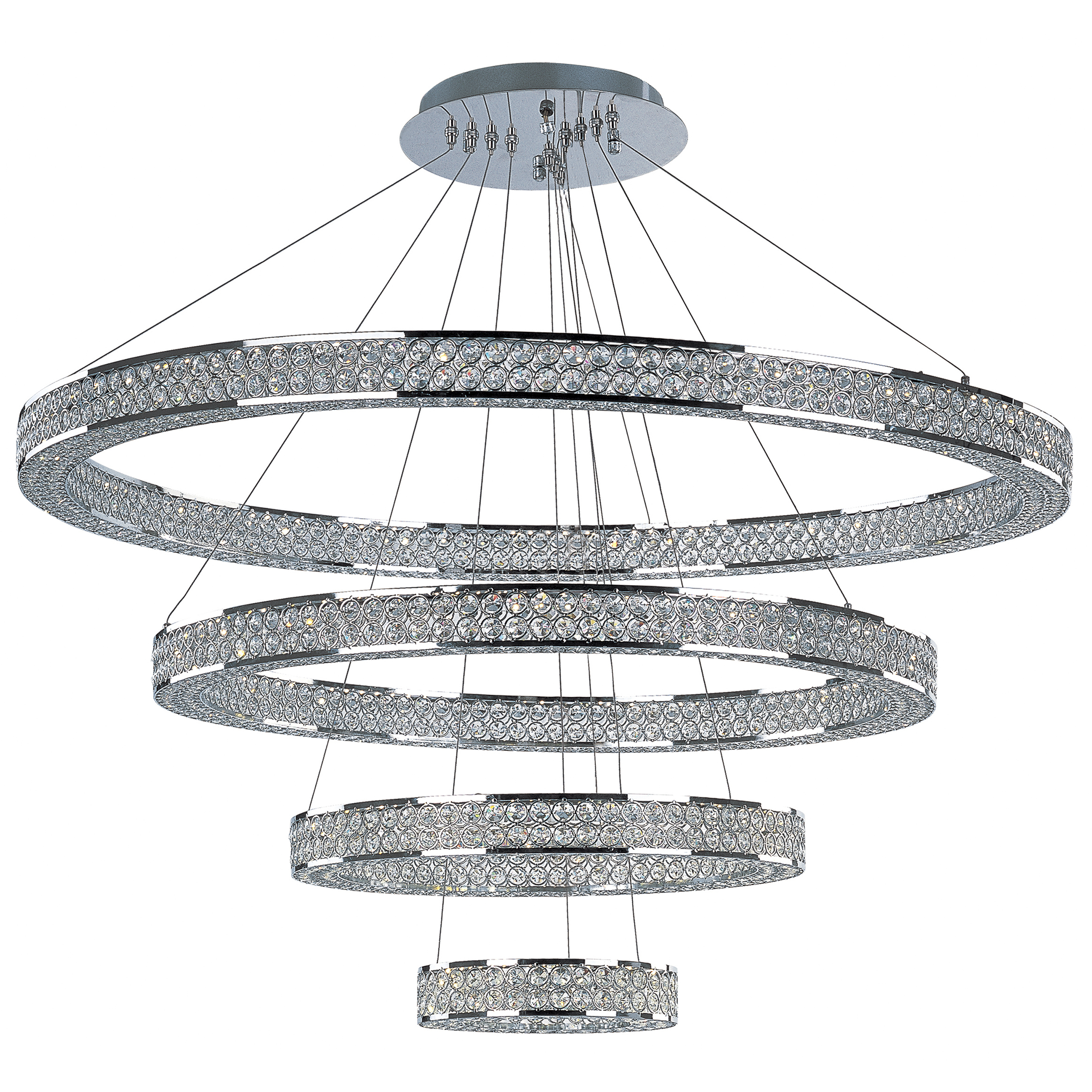 Eternity LED 40 inch Polished Chrome Entry Foyer Pendant Ceiling Light