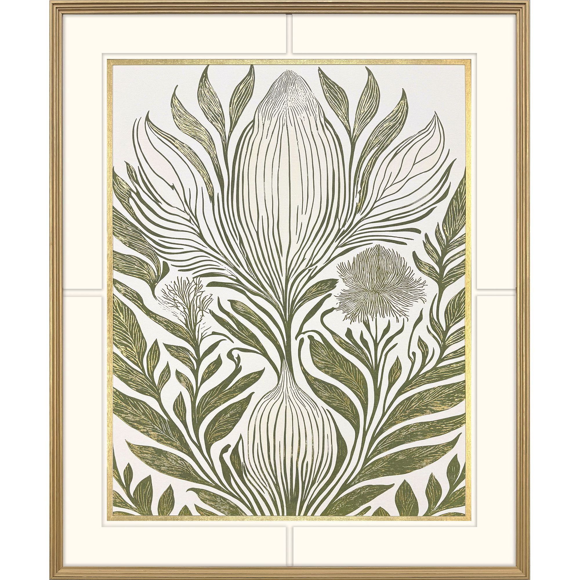 The Studio Green and Neutral and White Framed Art, The Studio