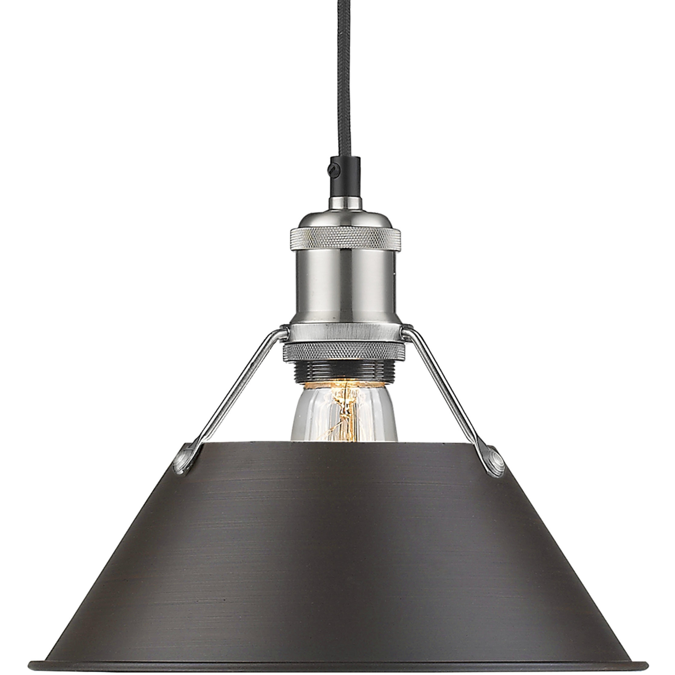 Yep Orwell 1 Light 10 inch Pewter Pendant Ceiling Light in Rubbed Bronze, Medium