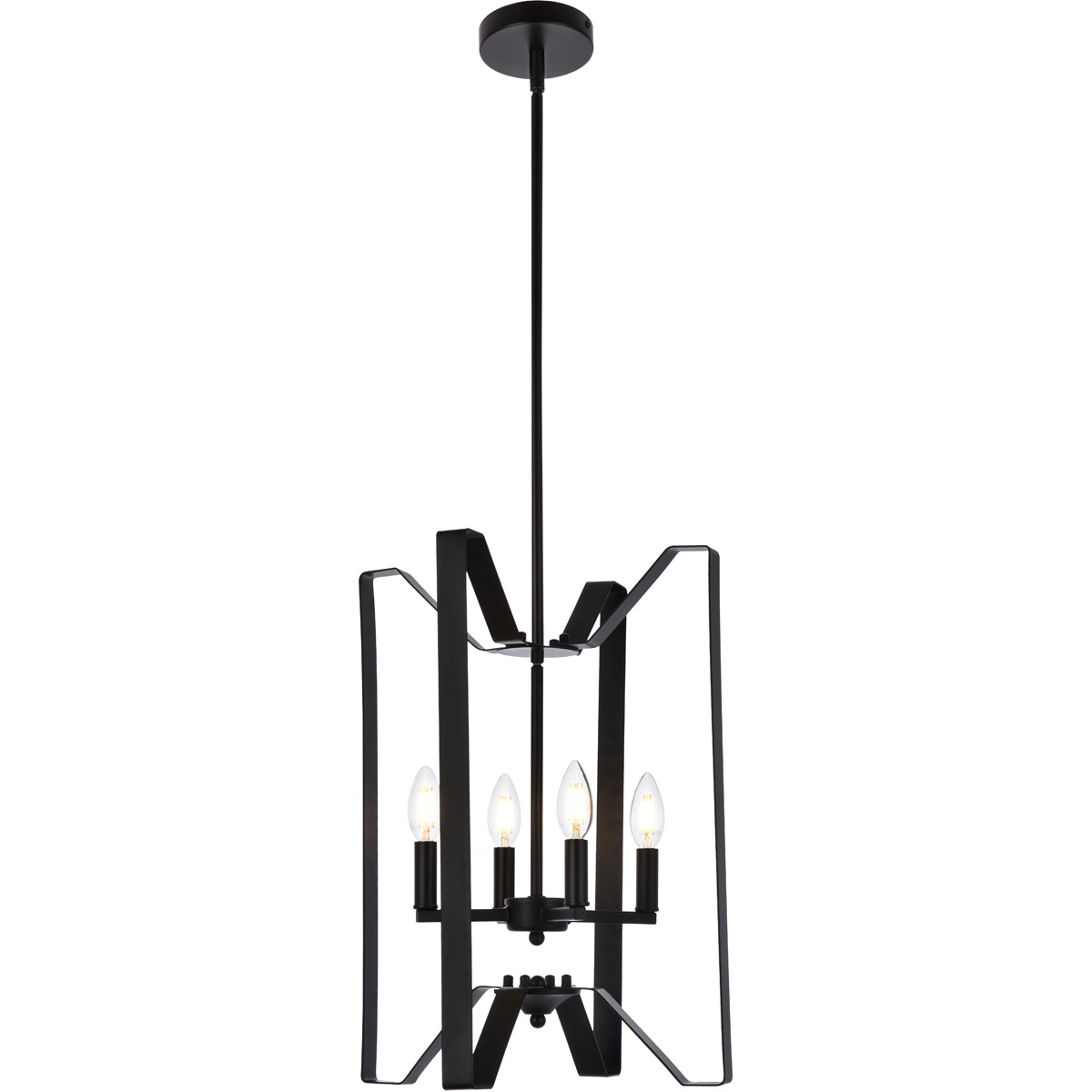 Hoffman 4 Light 14 inch Black Pendant Ceiling Light
