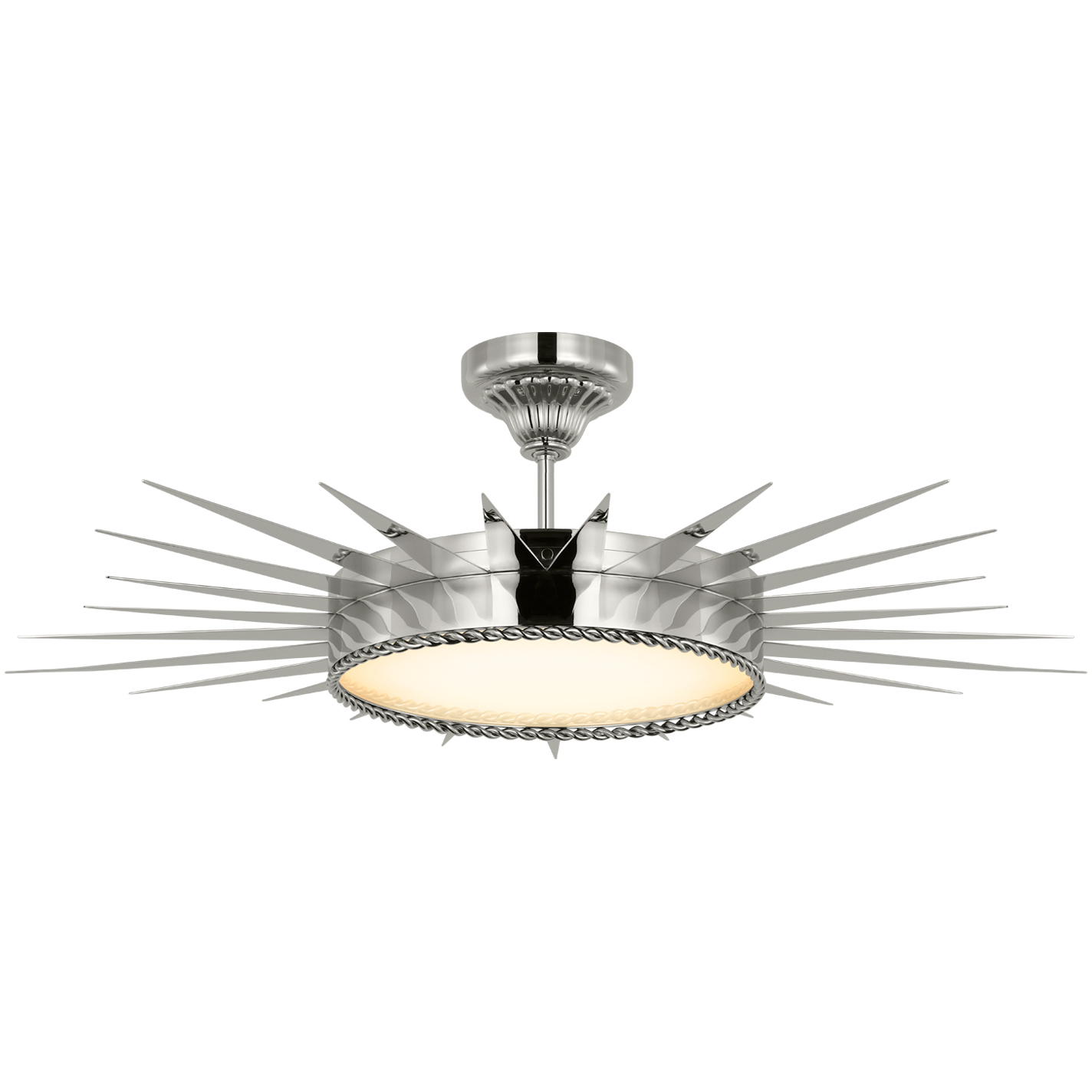 Suzanne Kasler Soleil LED 36 inch Polished Nickel Semi-Flush Mount Ceiling Light
