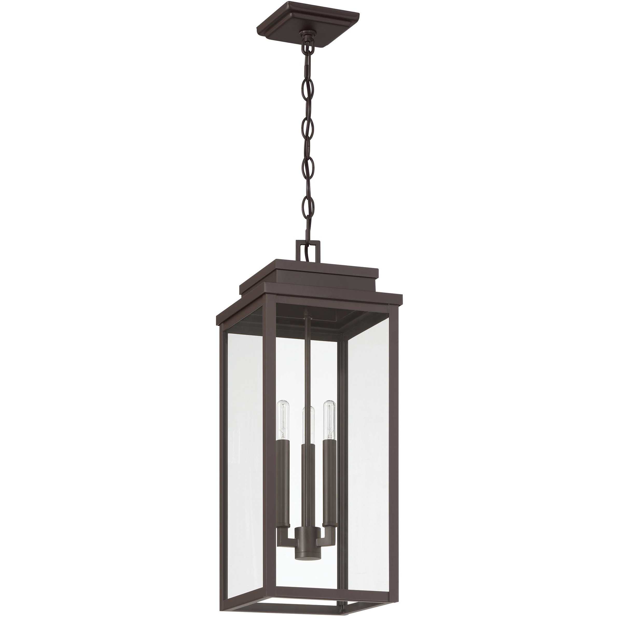 Hillside 3 Light 9 inch Dark Bronze Exterior Pendant