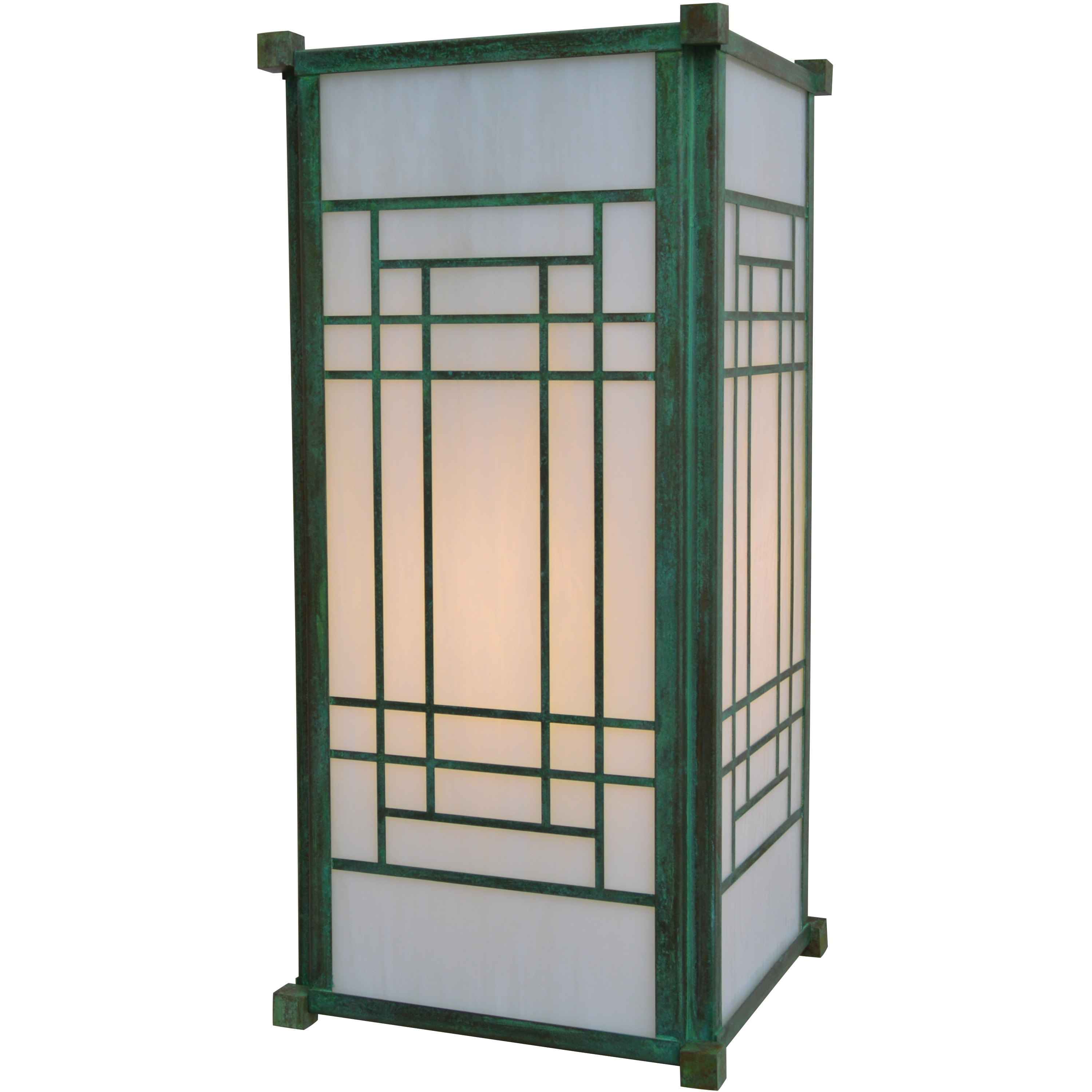 Scottsdale 1 Light 21 inch Verdigris Patina Outdoor Wall Mount in White Opalescent