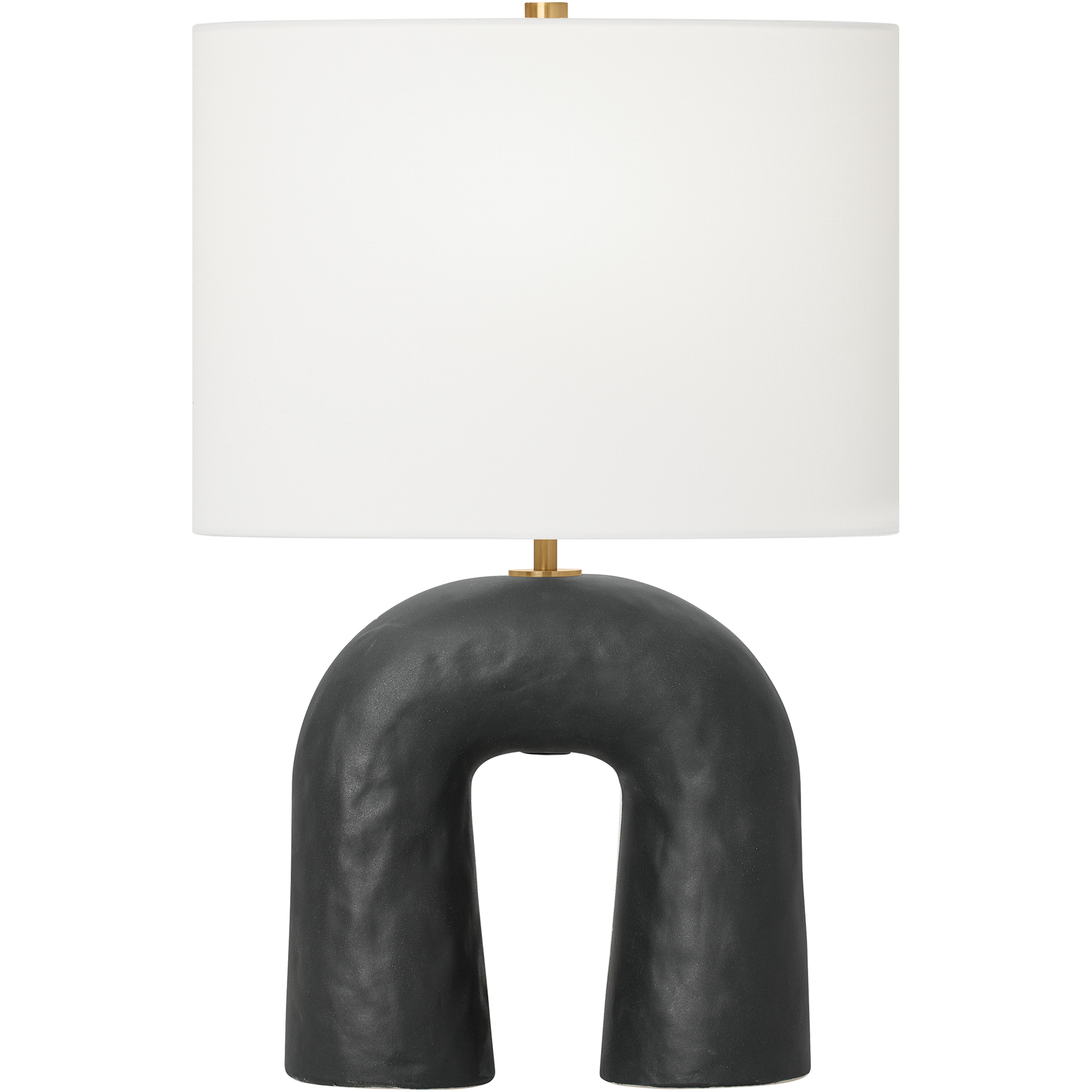 Hable Aura 20 inch 9 watt Rough Black Ceramic Table Lamp Portable Light