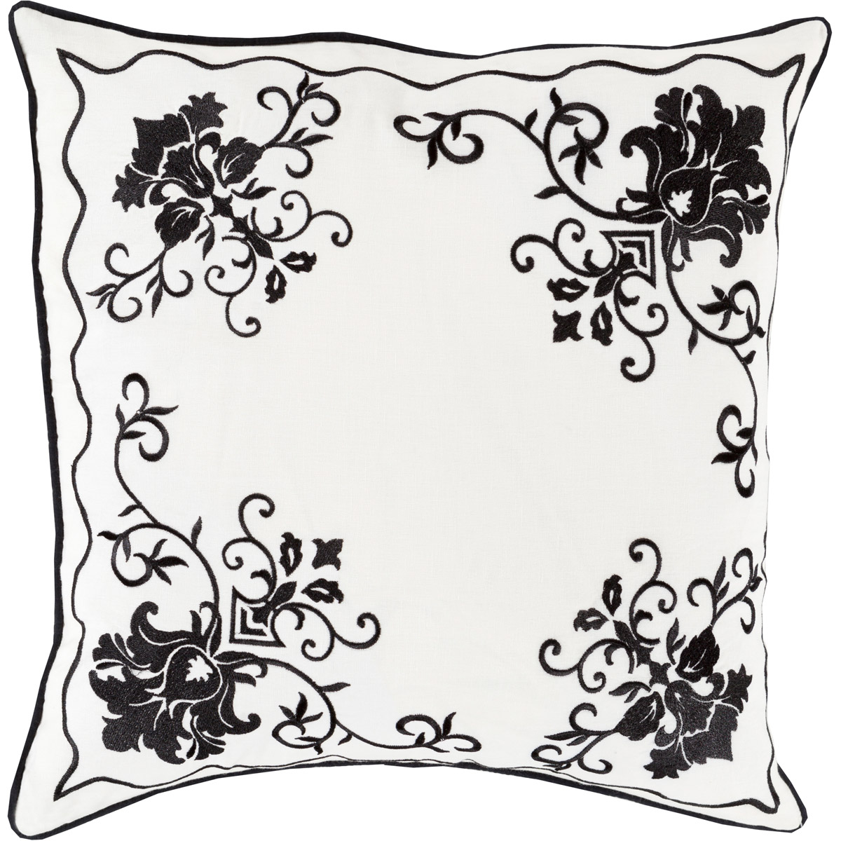 Eloise 18 inch Black, Cream Pillow Kit
