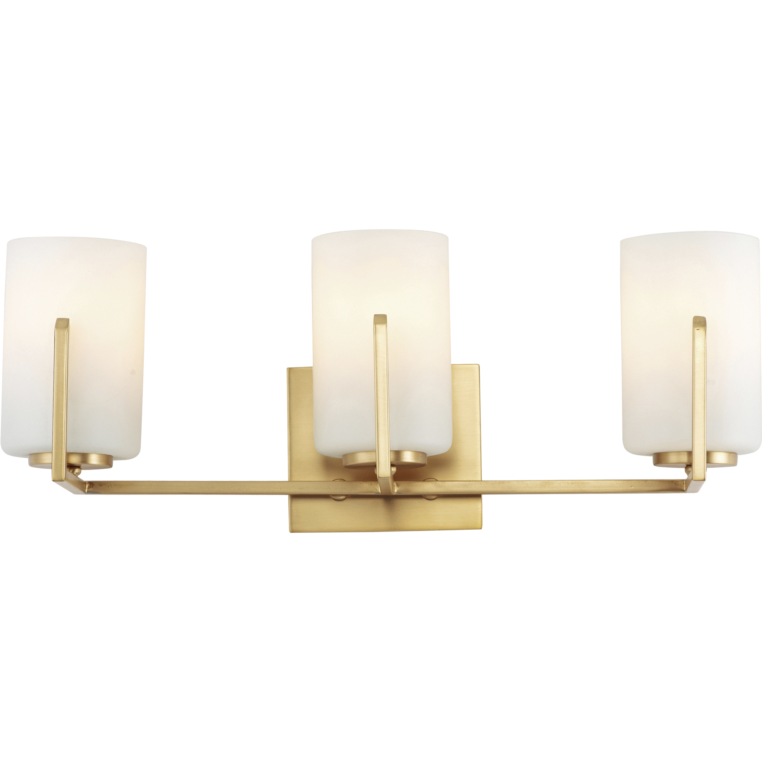 Dart 3 Light 21.25 inch Satin Brass Bath Vanity Wall Light