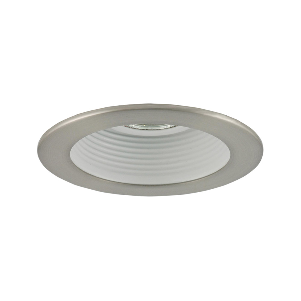 Signature White & Satin Chrome Recessed Lighting Trim