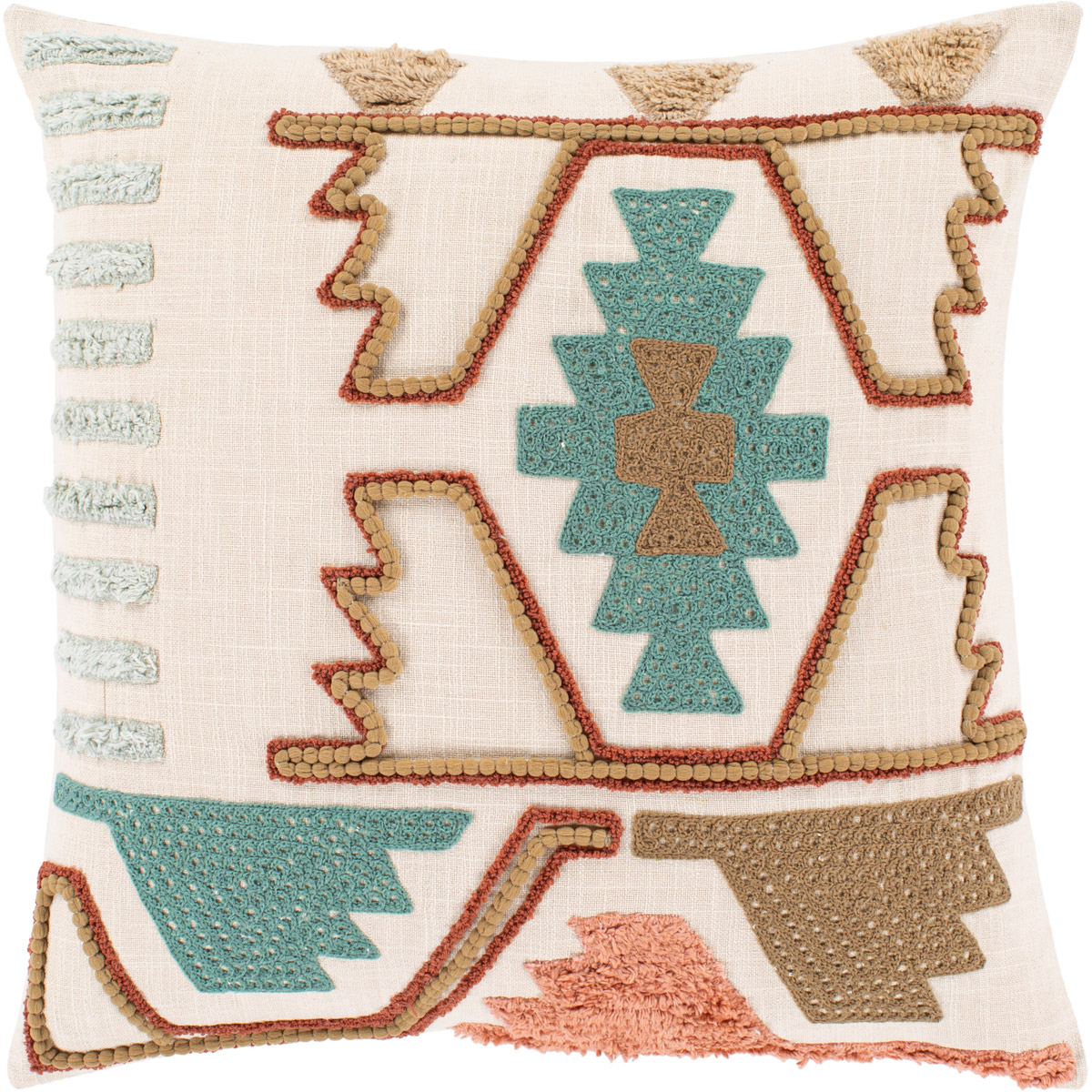 Bisbee II 20 X 20 inch Beige/Olive/Teal/Sea Foam/Camel/Tan/Khaki/Rust Pillow Kit, Square