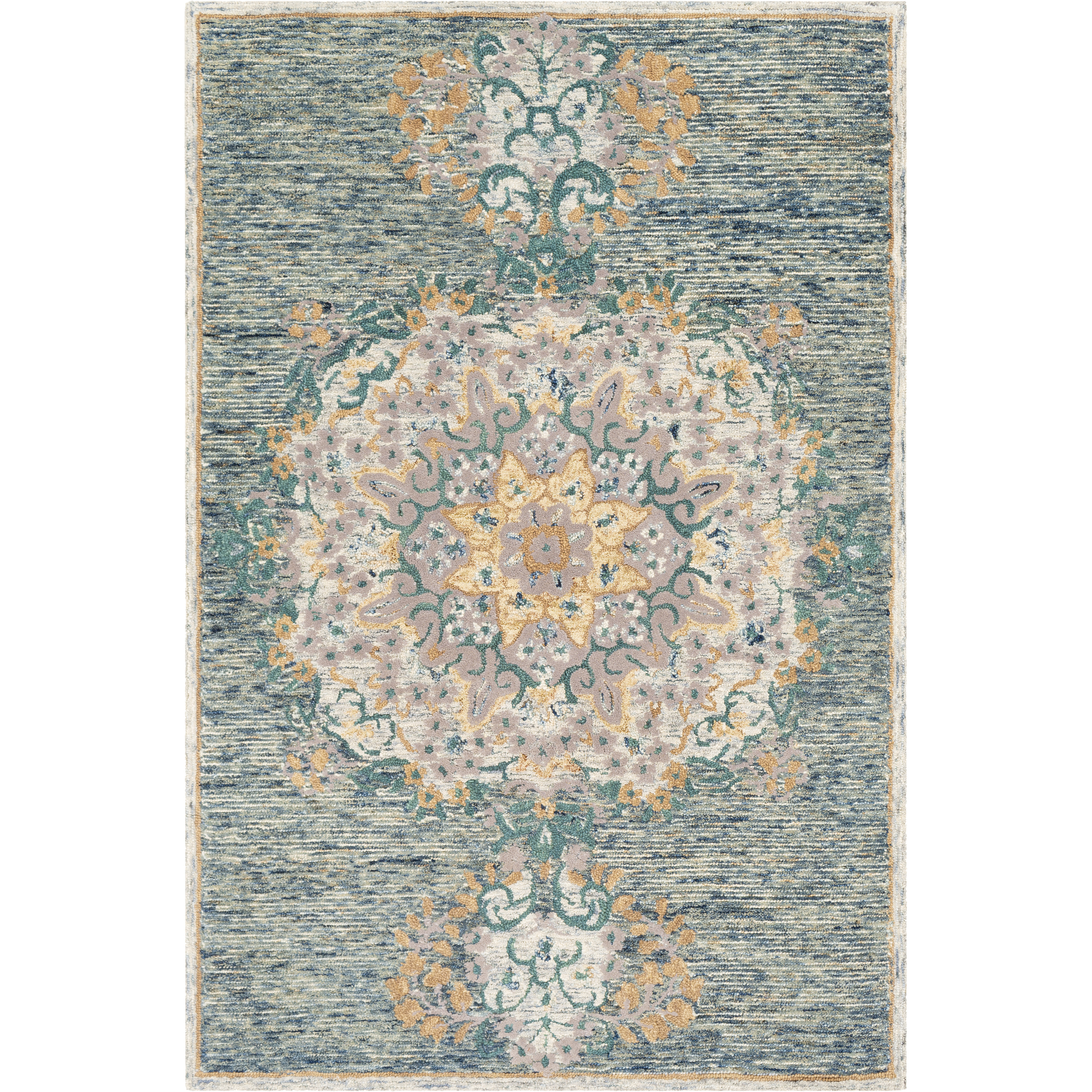 Avon 36 X 24 inch Dark Blue Rug in 2 x 3, Rectangle
