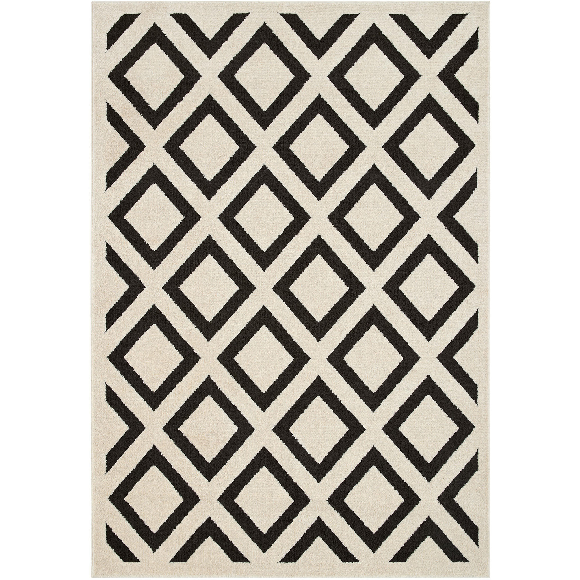 Optika 130 X 94 inch Black/White Rug in 8 x 11