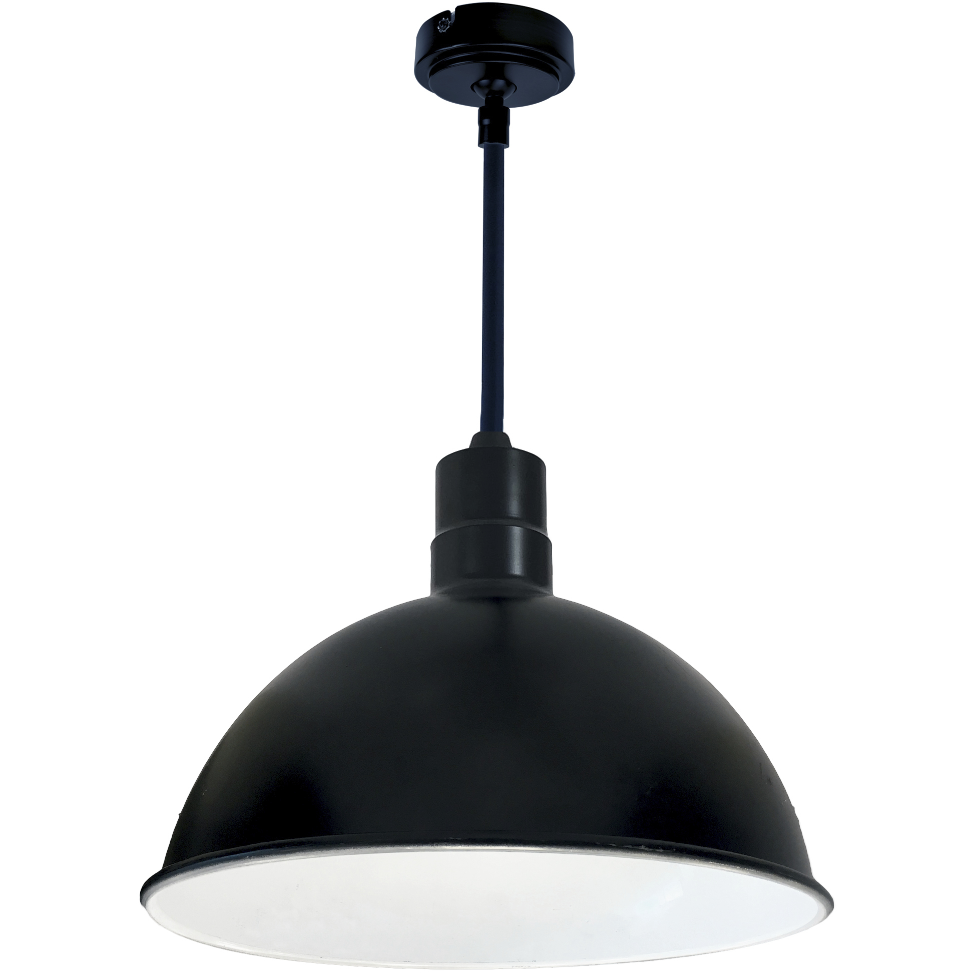 RLM Black / White Recessed Stem Mounted LED Shade in 2500, 3000K, 24 in.