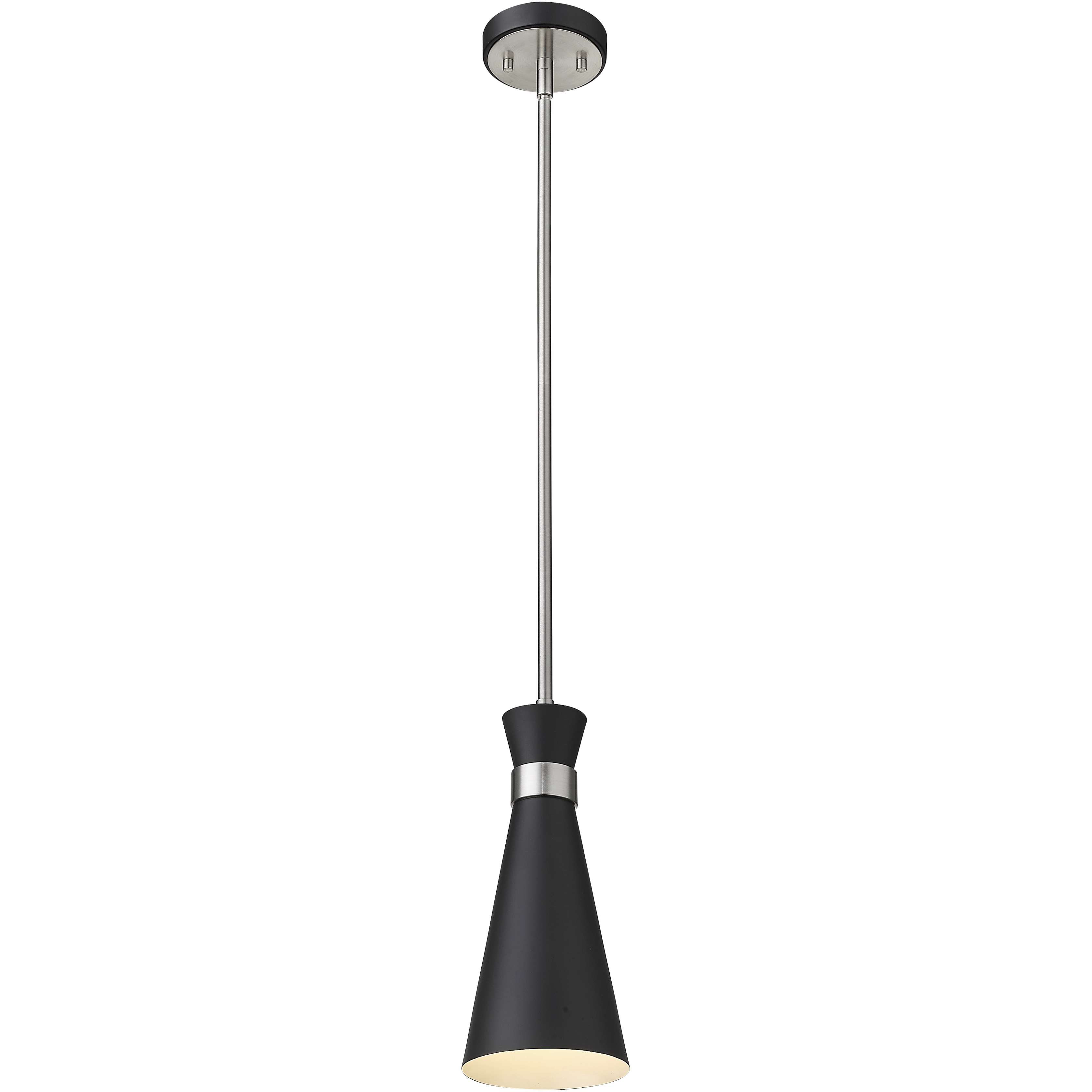 Soriano 1 Light 5.5 inch Matte Black and Brushed Nickel Pendant Ceiling Light