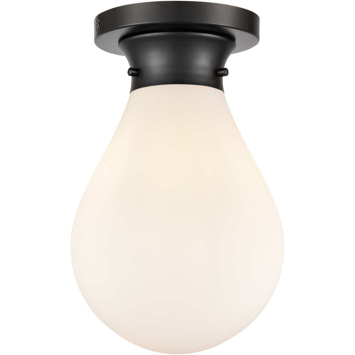 Genesis 1 Light 7.88 inch Matte Black Flush Mount Ceiling Light