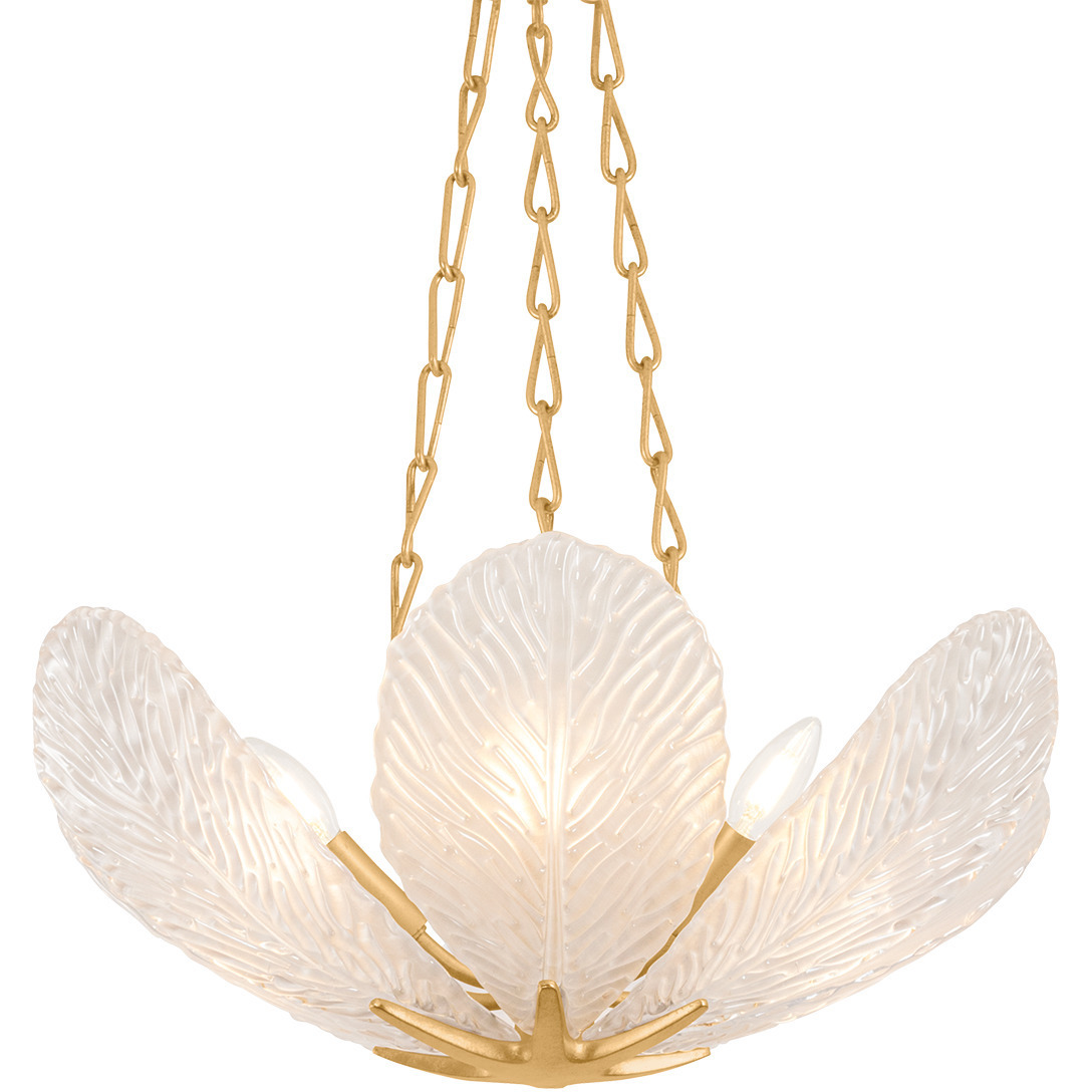 Galena 6 Light 24 inch Vintage Gold Leaf Chandelier Ceiling Light