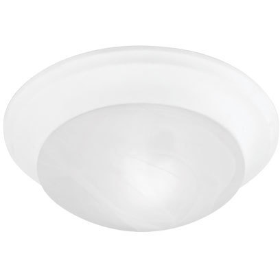 Omega 1 Light 11.5 inch White Flush Mount Ceiling Light