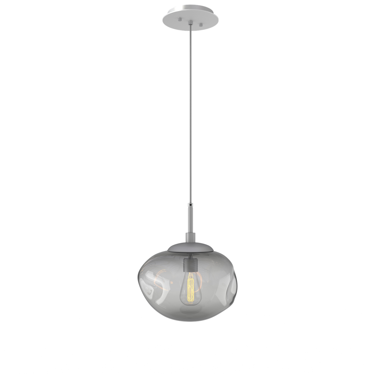 Nova Incandescent 1 Light 10 inch Classic Silver Pendant Ceiling Light in Smoke