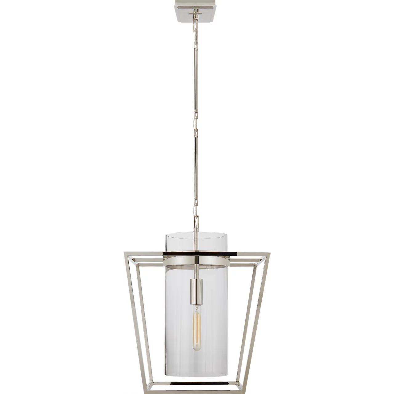 Ian K. Fowler Presidio 1 Light 18 inch Polished Nickel Lantern Pendant Ceiling Light, Small