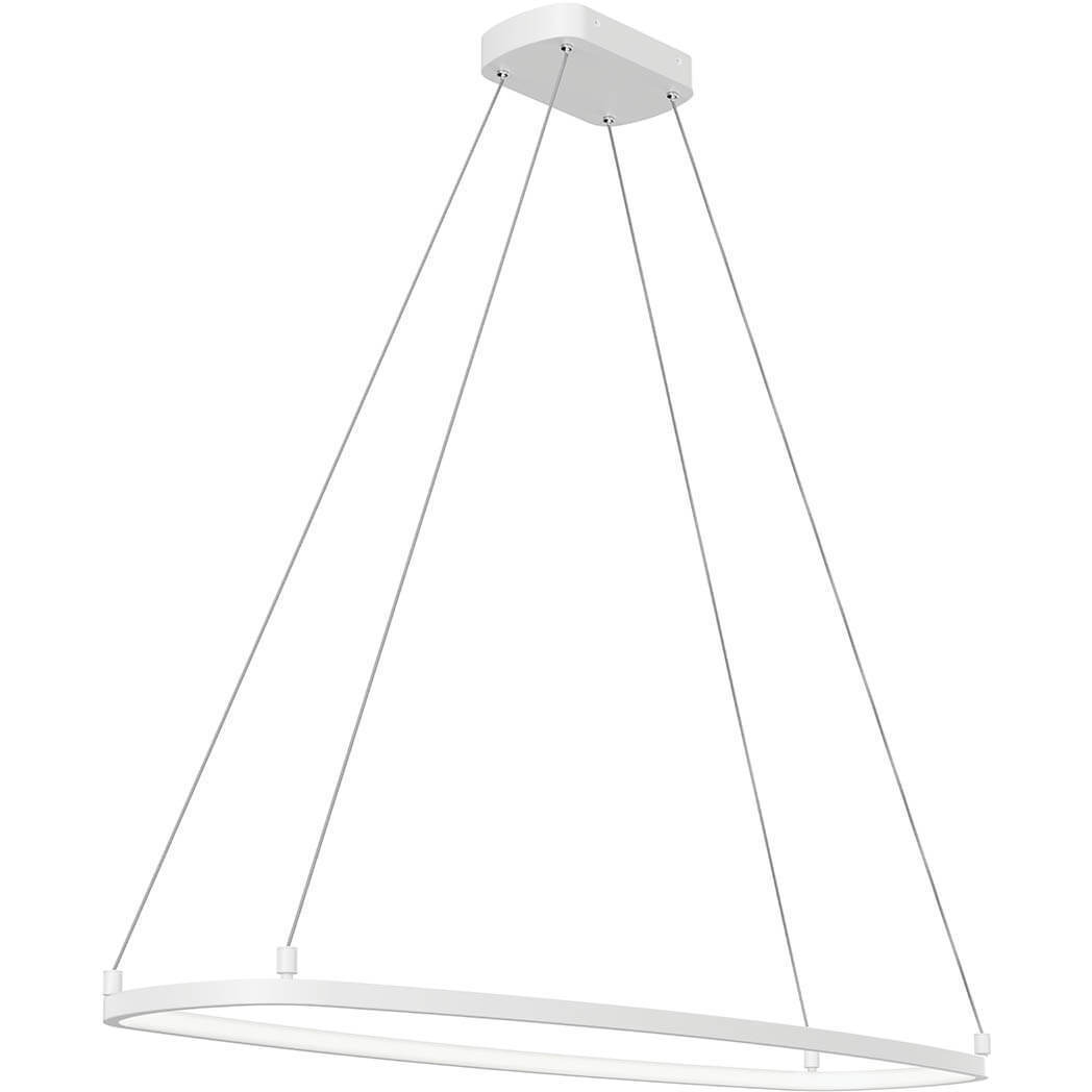 Koloa LED 40.94 inch White Chandelier Ceiling Light, 1 Tier Medium