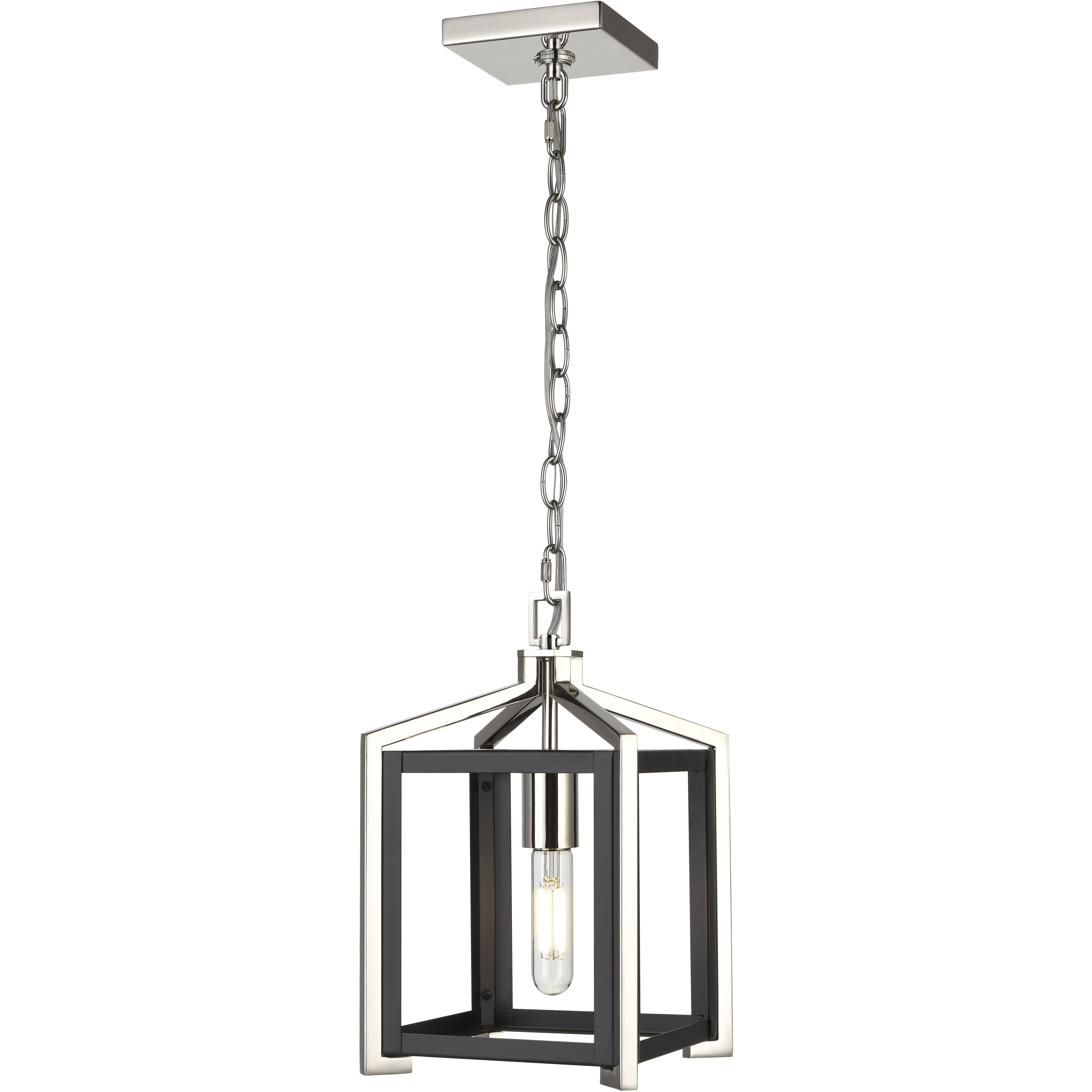 Wiscoy 1 Light 8 inch Black Polished Nickel Pendant Ceiling Light