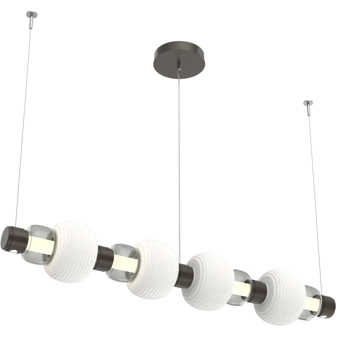Torno Mandrel LED 53.3 inch Flat Bronze with Chalk Linear Chandelier Ceiling Light