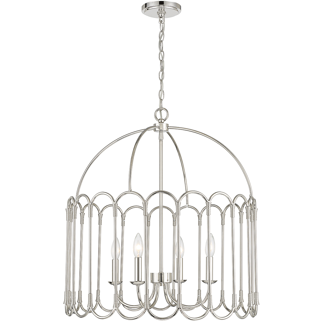Stella 4 Light 24 inch Polished Nickel Pendant Ceiling Light