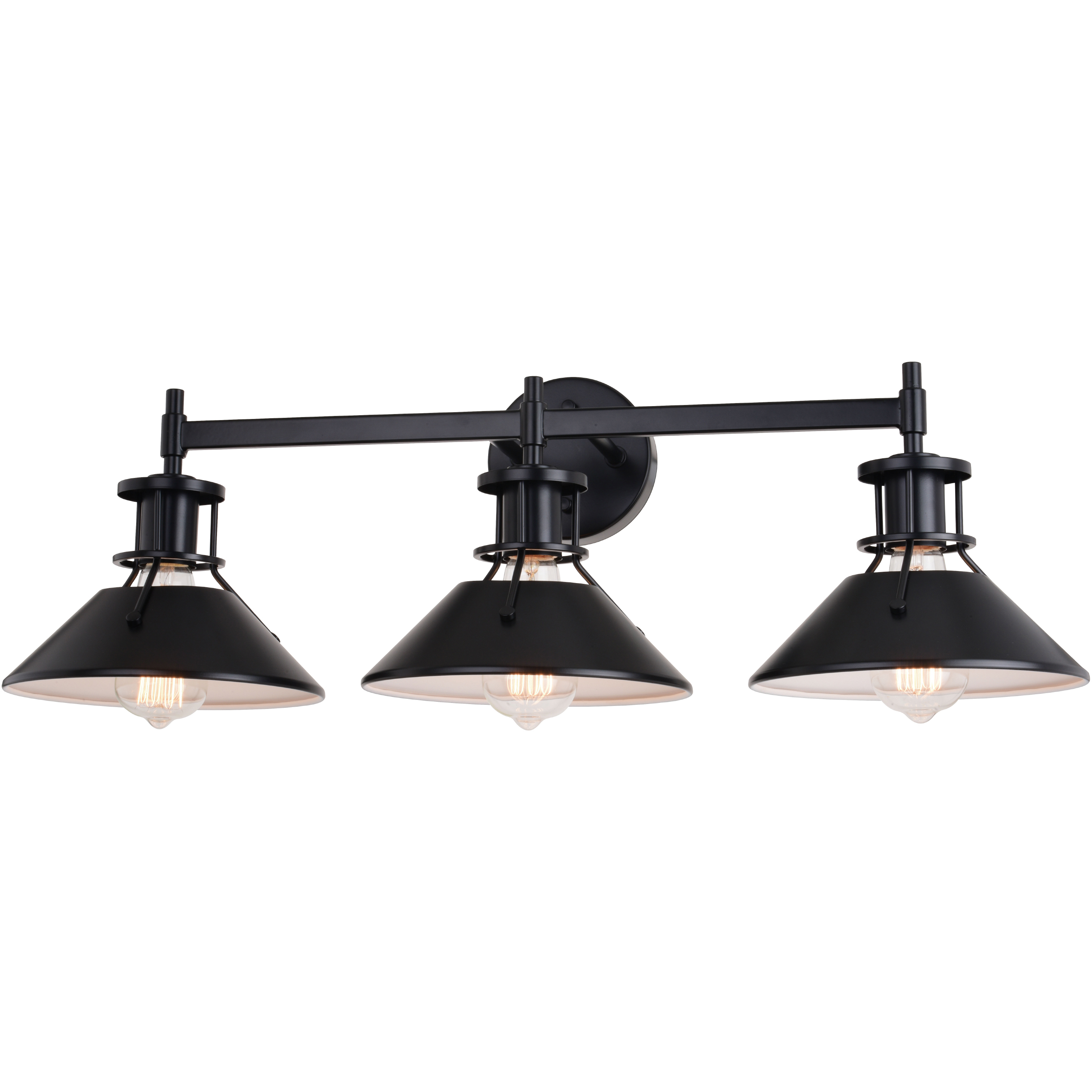 Canton LED 29 inch Black and Matte White Bathroom Light Wall Light in 3