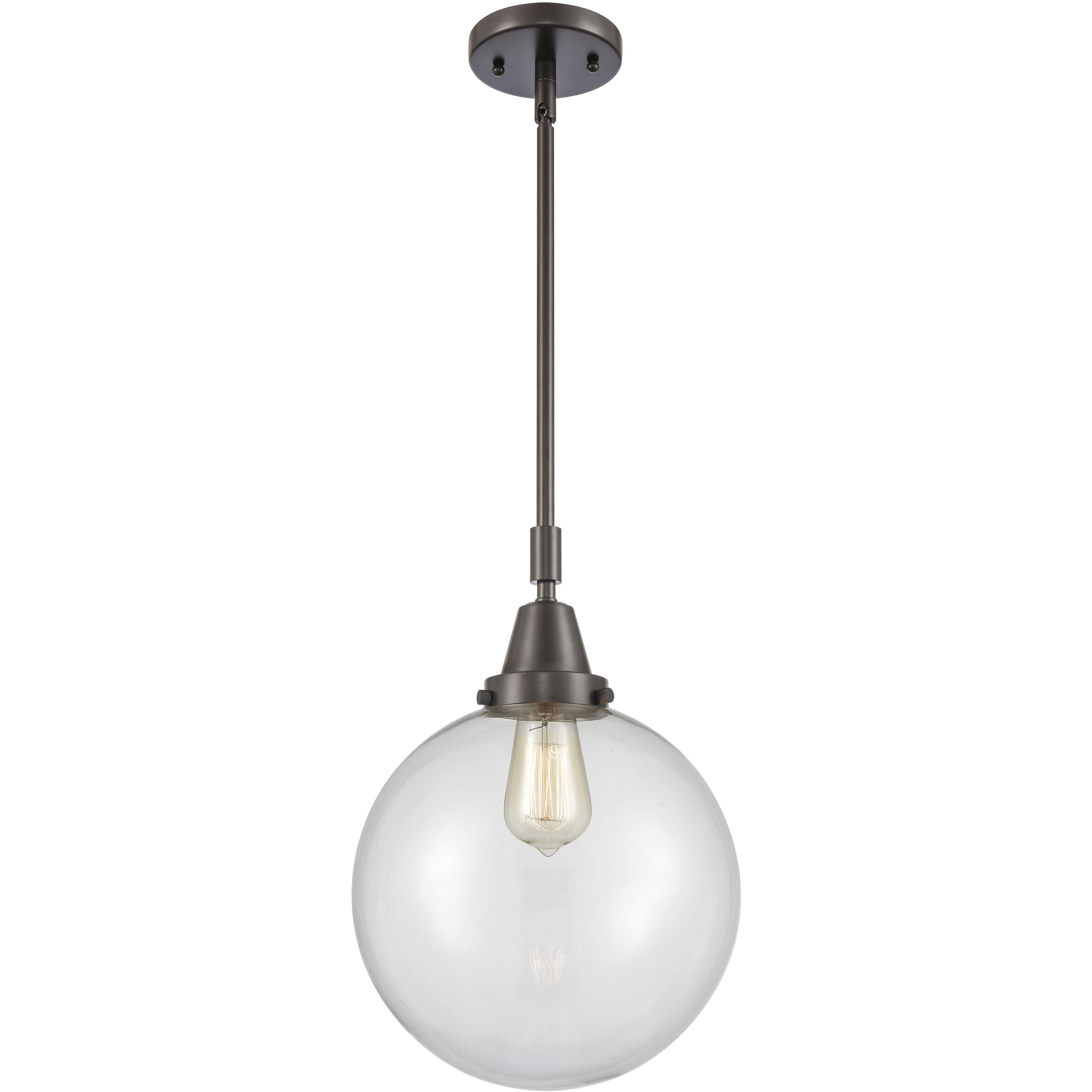Downtown Urban Beacon 1 Light 10 inch Oil Rubbed Bronze Mini Pendant Ceiling Light in Clear