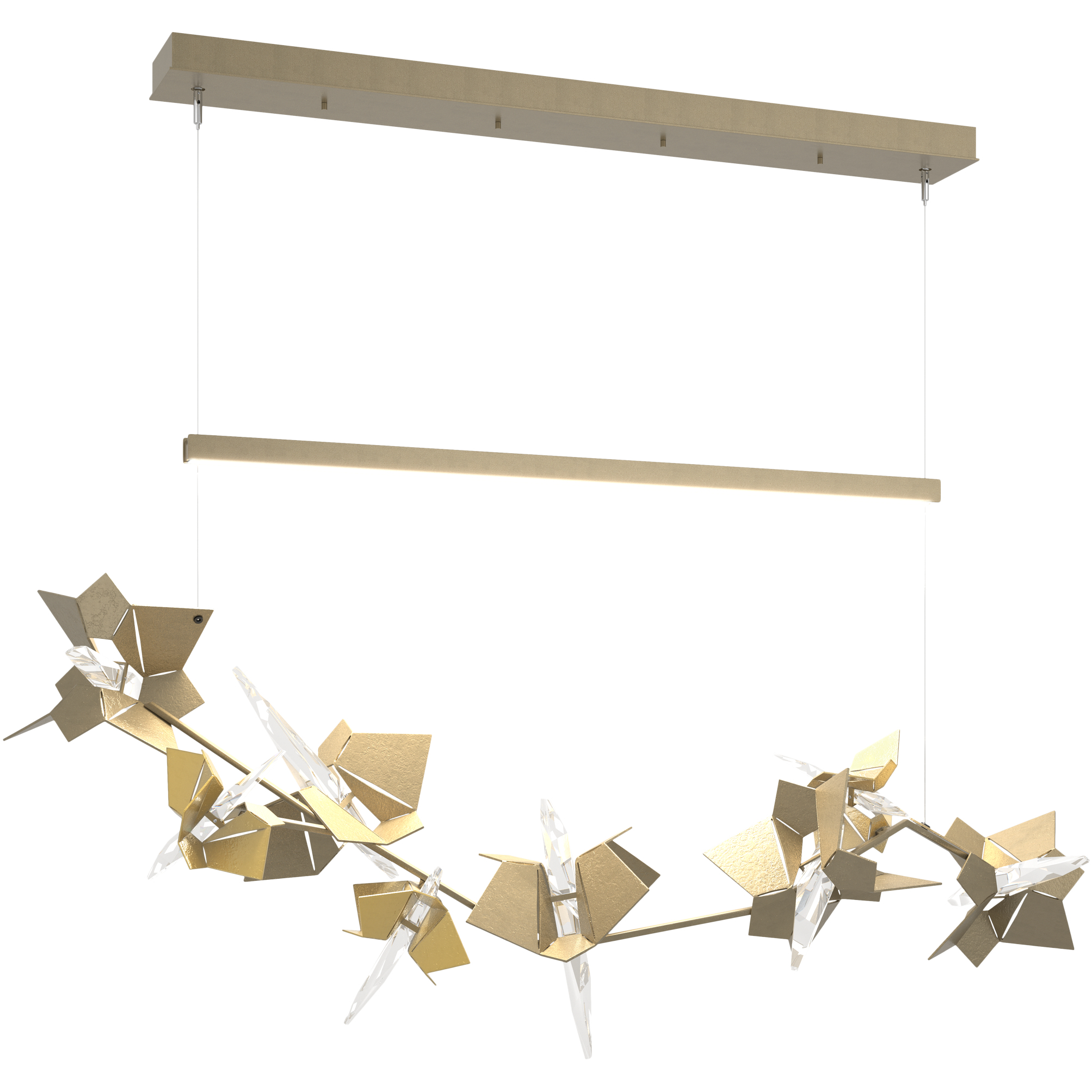 Belladonna LED 50.3 inch Soft Gold and Modern Brass Pendant Ceiling Light in Soft Gold/Modern Brass
