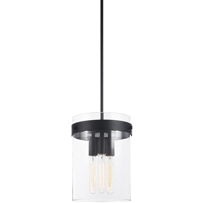Zale 3 Light 11 inch Black Pendant Ceiling Light