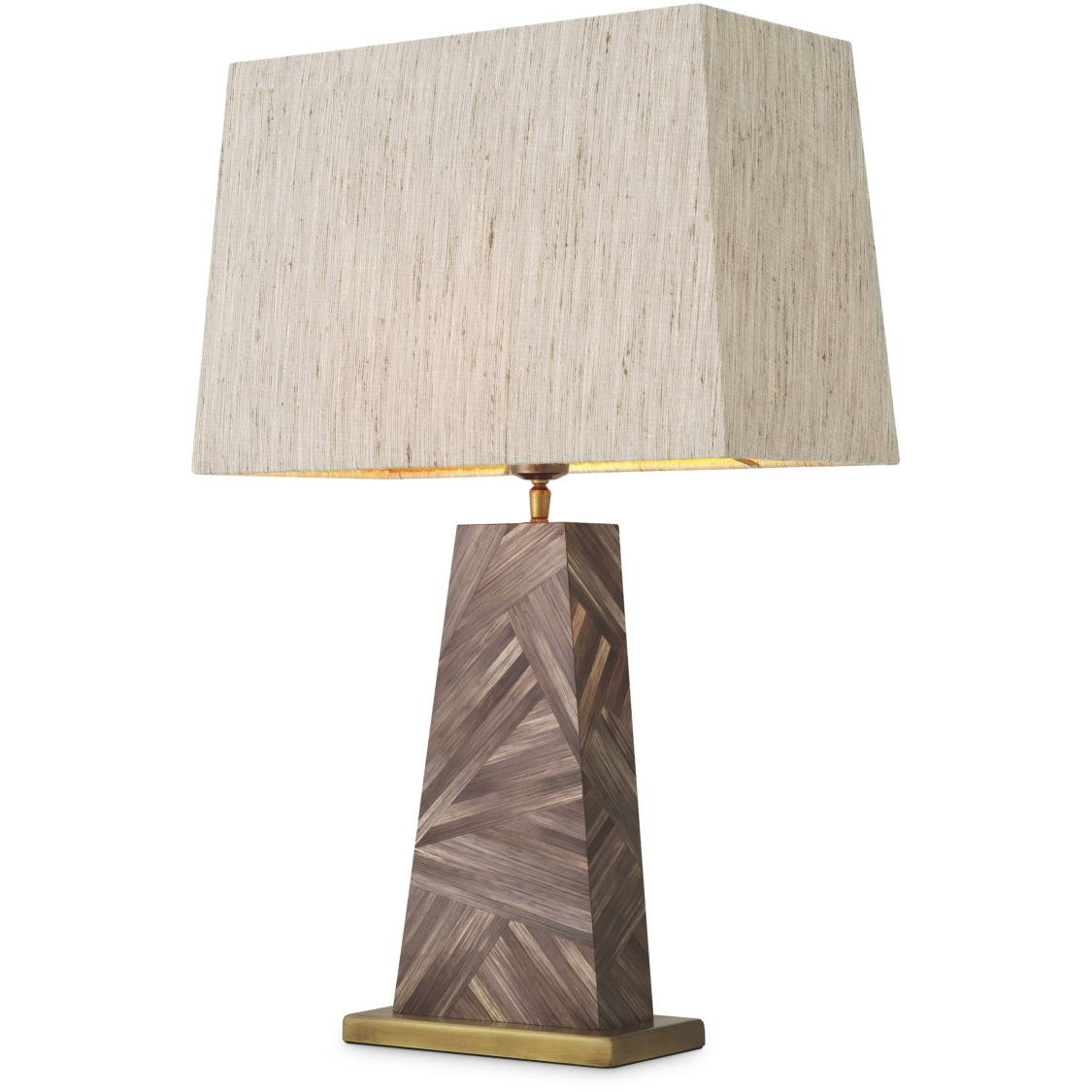 Gaultier 27.95 inch 5 watt Brown Straw Marquetry Table Lamp Portable Light